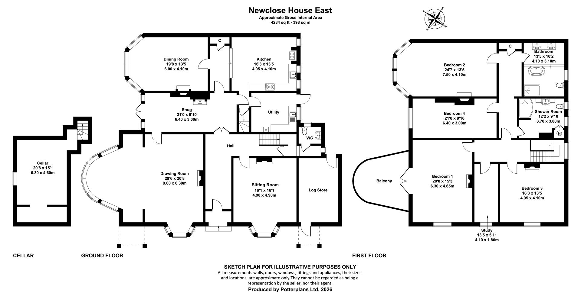 Newclose House East, 134 Watergate Road, Newport floorplan