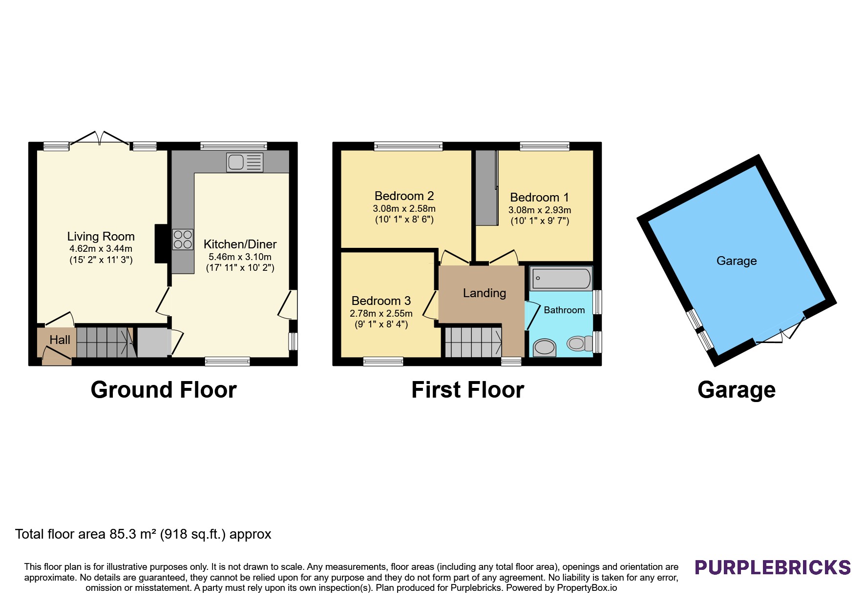 55, Hatfield Crescent, Stoke-on-Trent floorplan