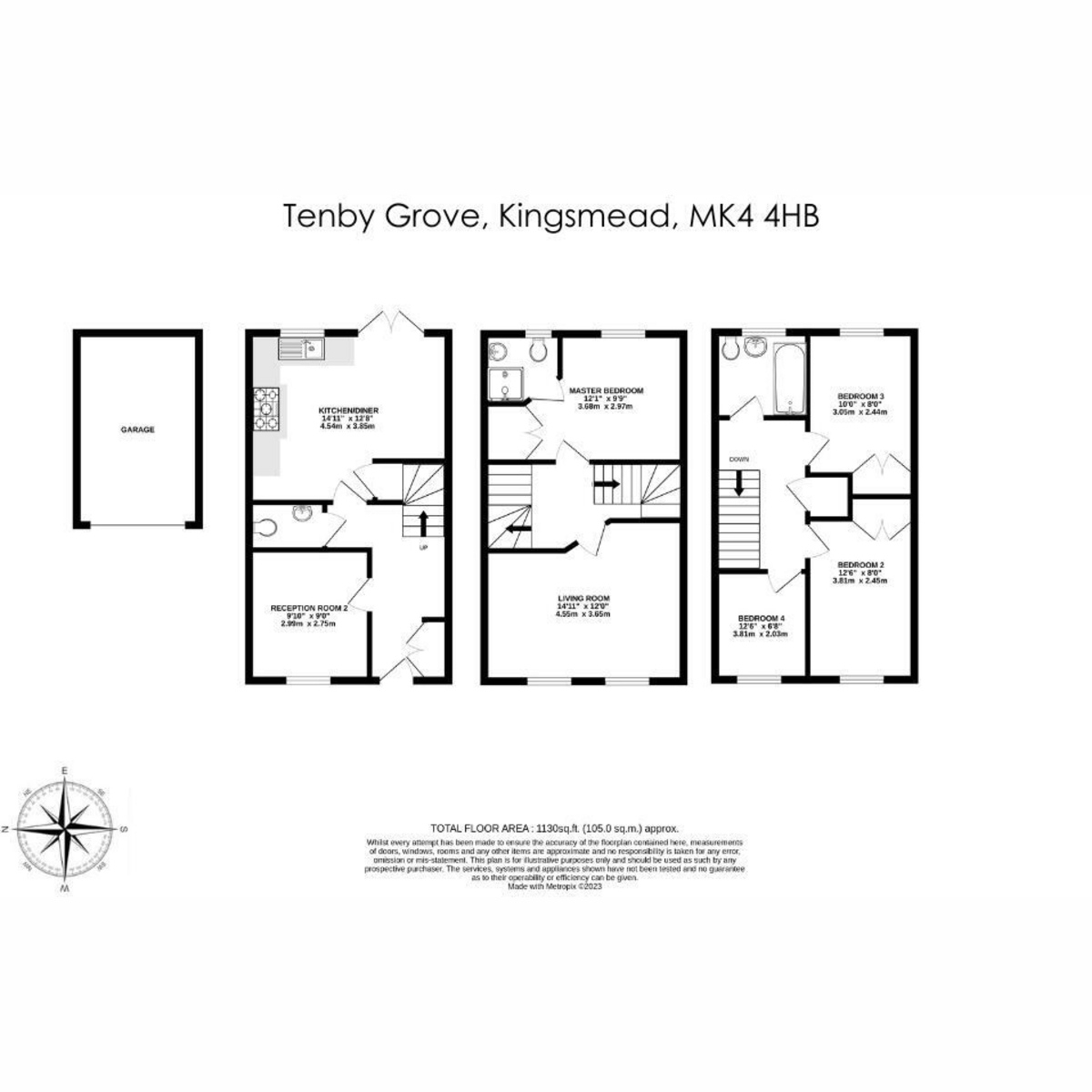 96, Tenby Grove, Kingsmead floorplan