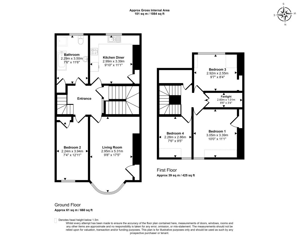 32C, Rutland Street, Filey floorplan