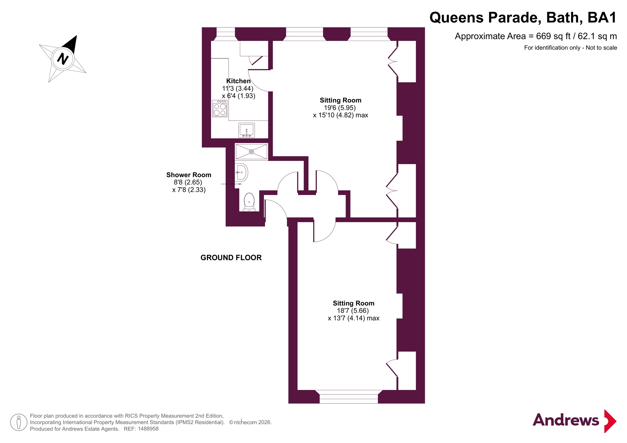 Ground Floor, 11, Queens Parade, Bath floorplan
