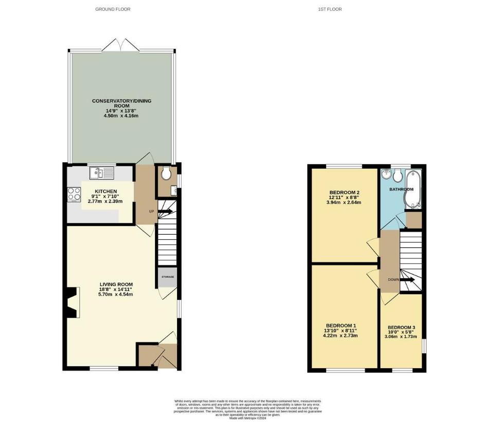 16, Elliott Close, Exeter floorplan