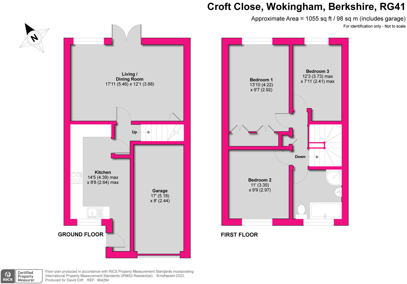 Croft Close, Wokingham, Berkshire RG41, 3 bedroom end terrace house for