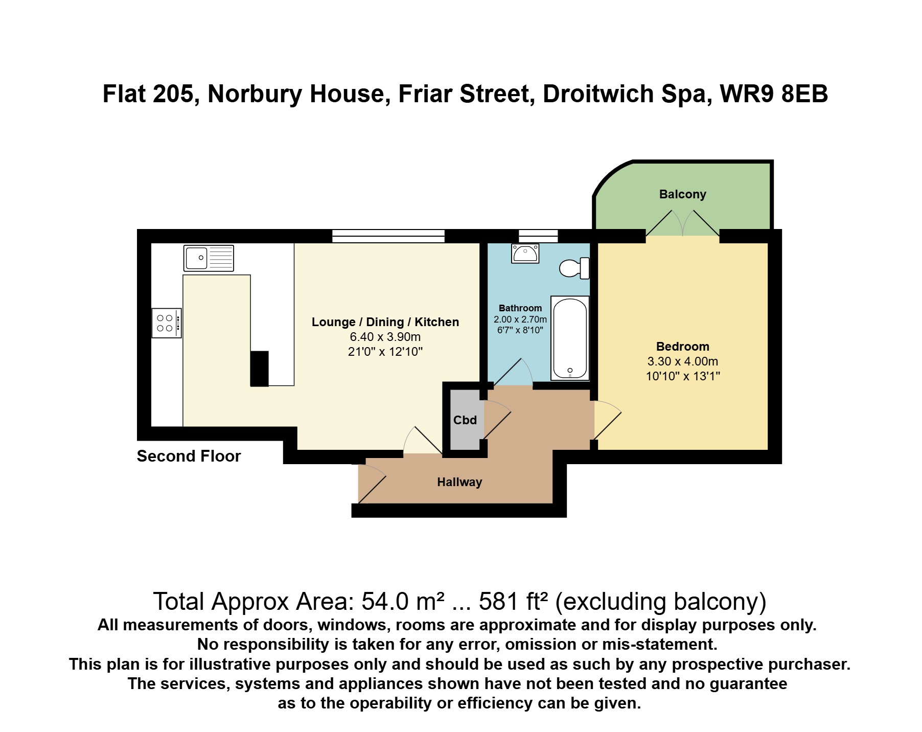 Flat 205, Norbury House,, Friar Street, Worcestershire floorplan