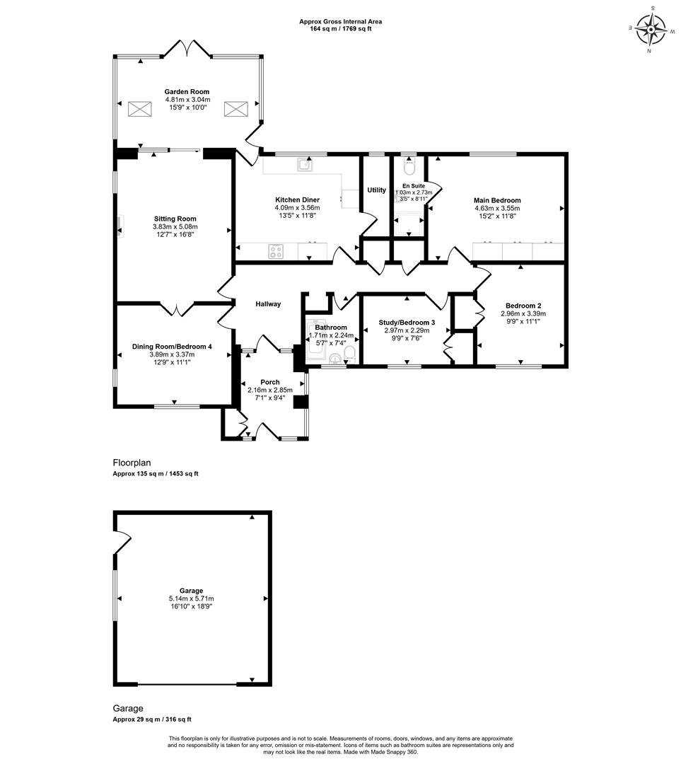Cobblestones, Ham Lane, Marnhull floorplan