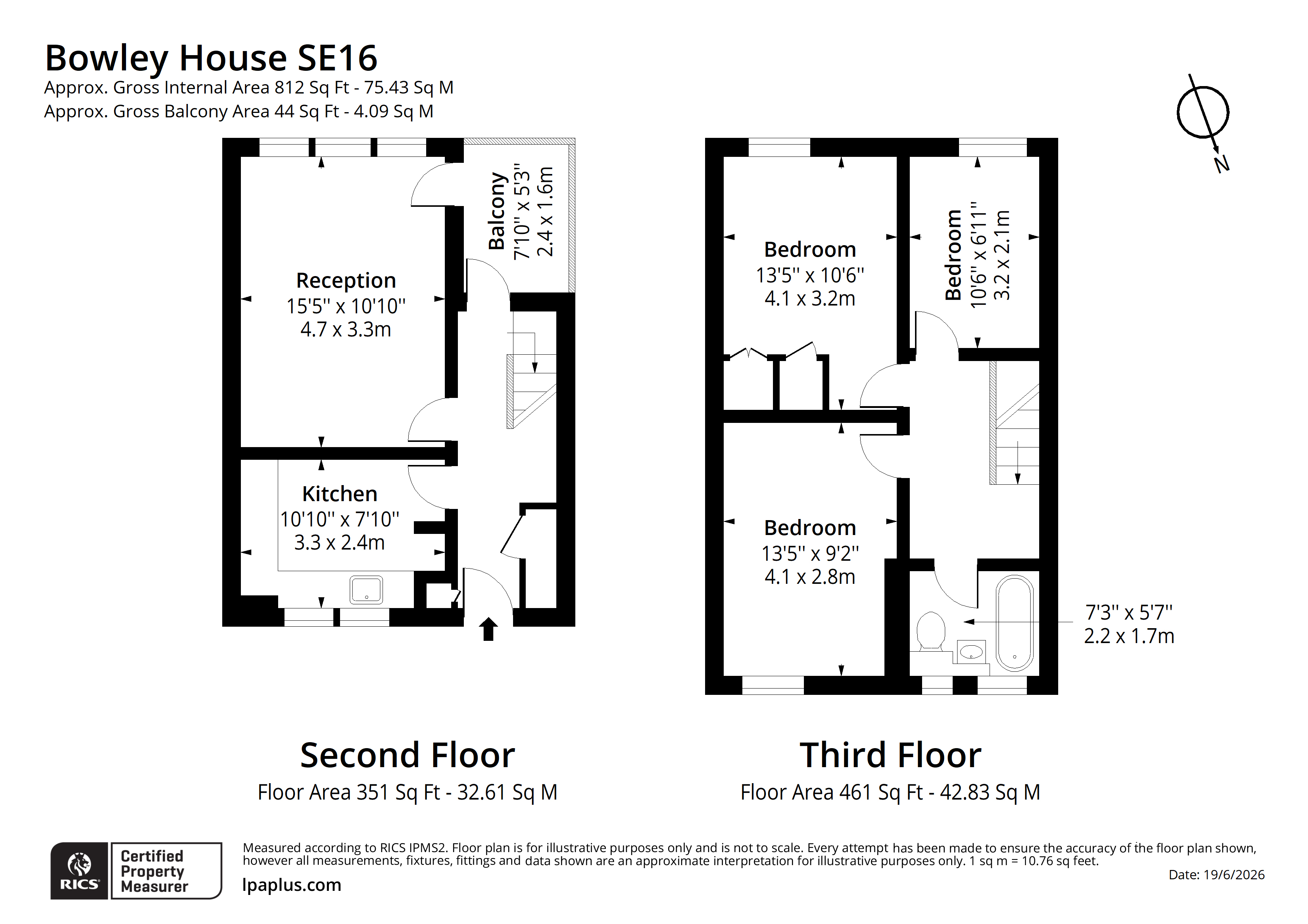 Bowley House, Dickens Estate, London floorplan