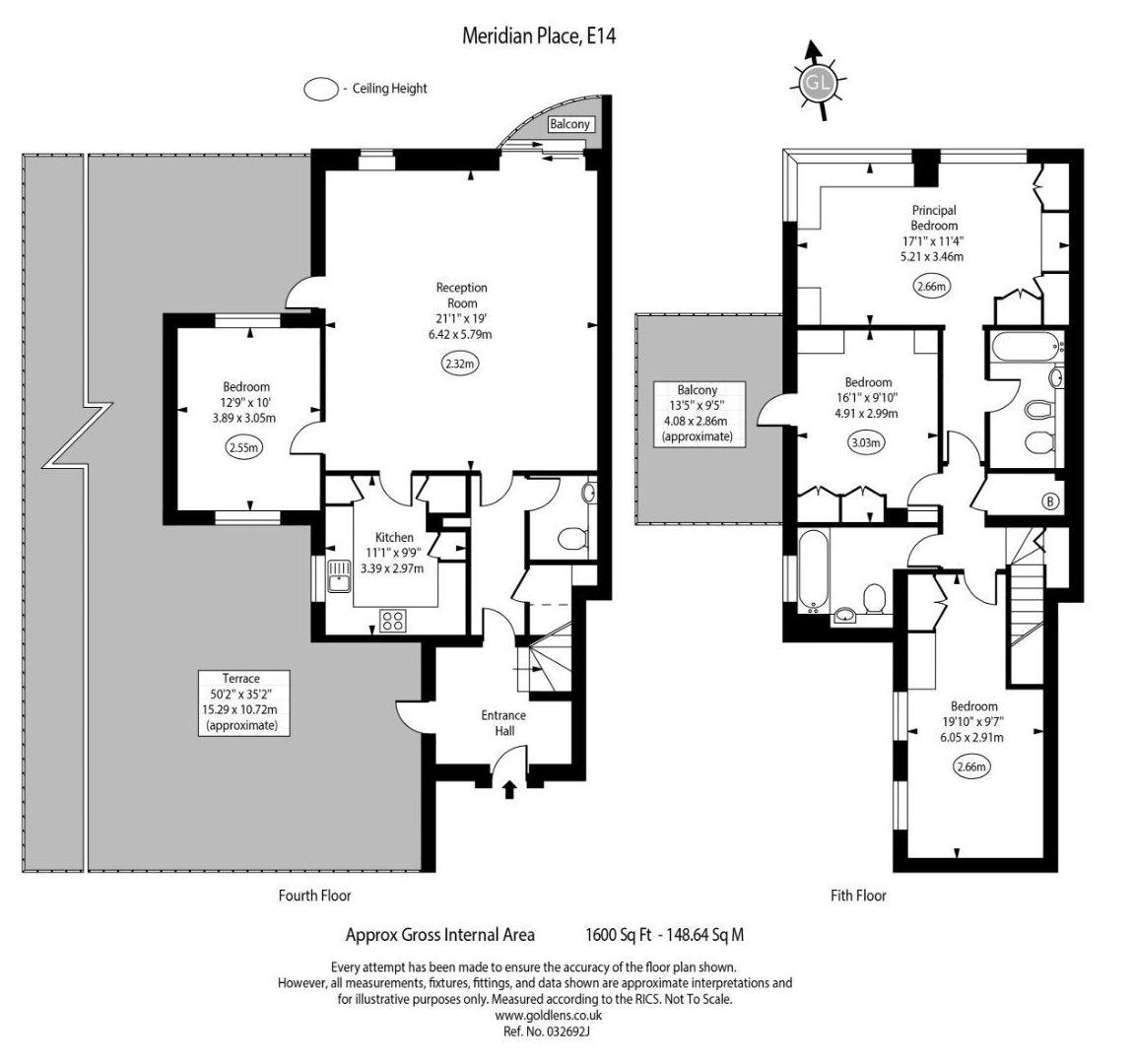 63, Meridian Place, London floorplan