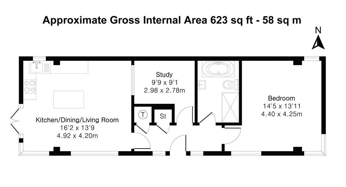58, High Street, Cambridge floorplan