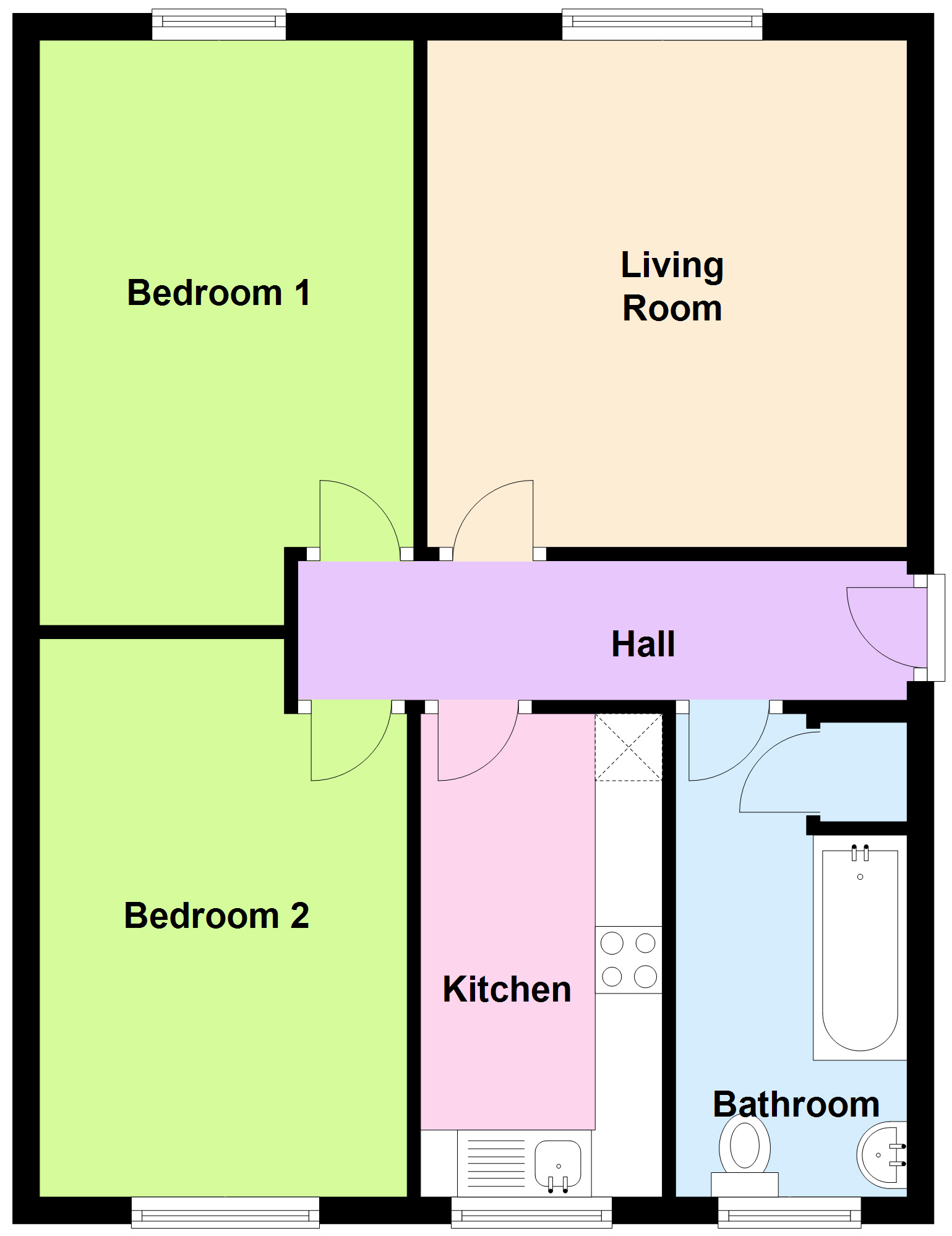 2 Bedrooms Flat to rent in Wenderholme, South Park Hill Road, South Croydon, Surrey CR2