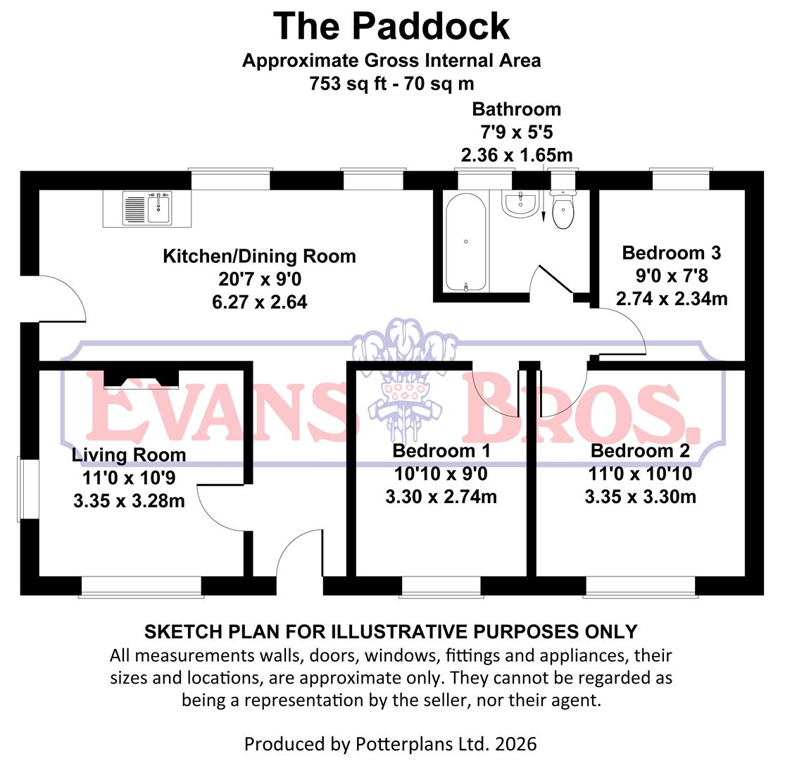 The Paddock,, Oakford, Llanarth floorplan