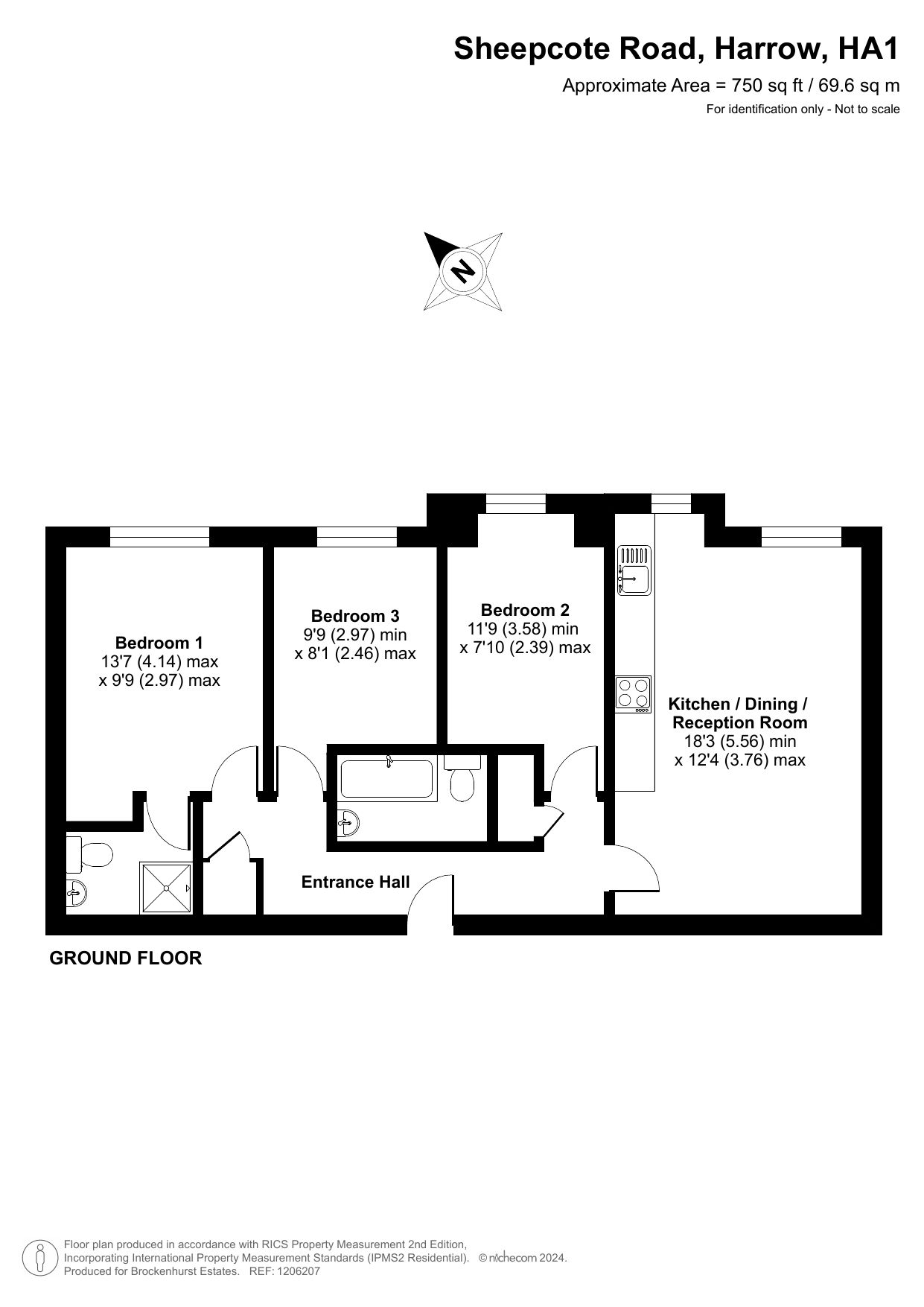 Flat 31, Nightingale Court, Harrow floorplan
