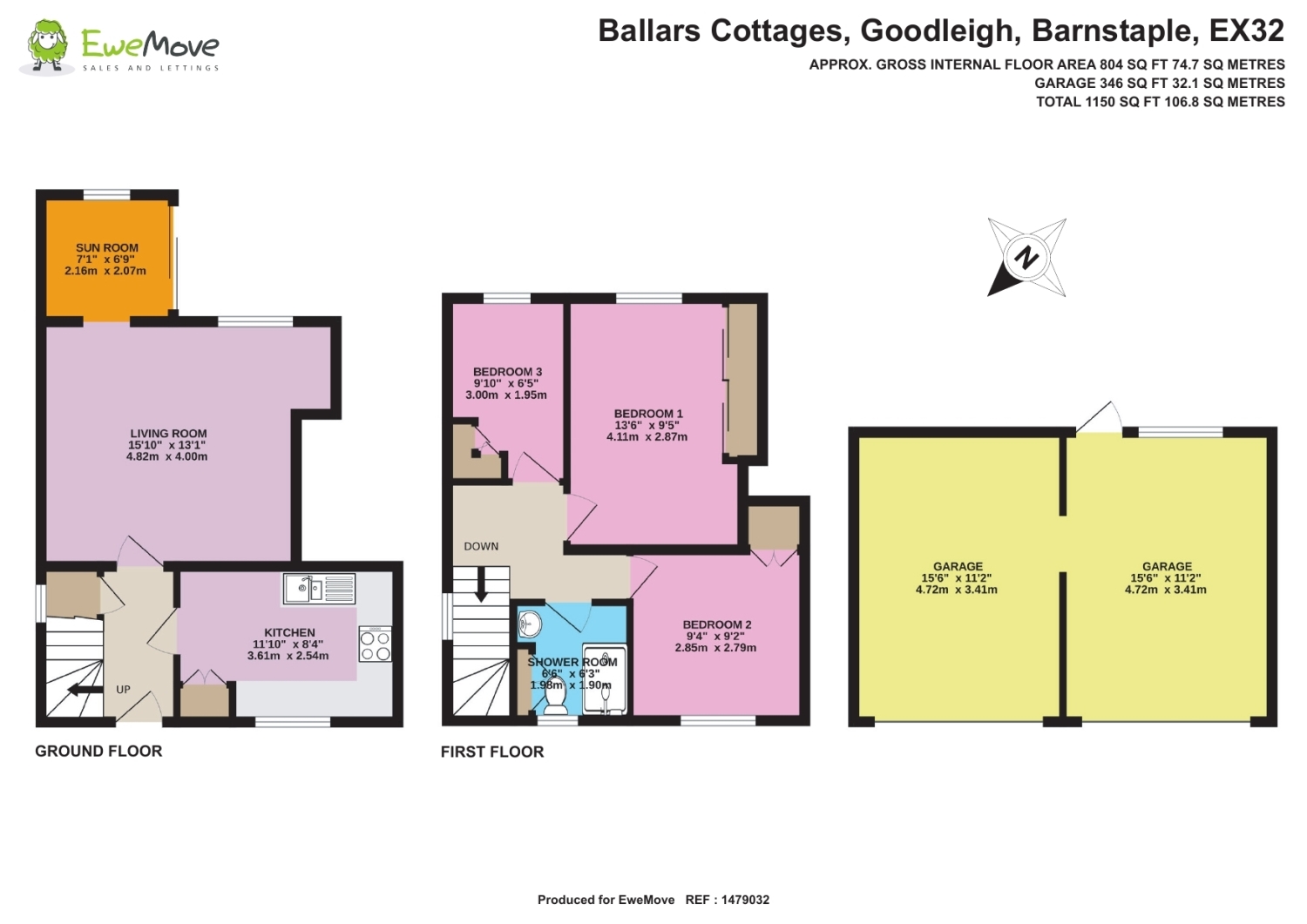 2, Ballars Cottages, Barnstaple floorplan