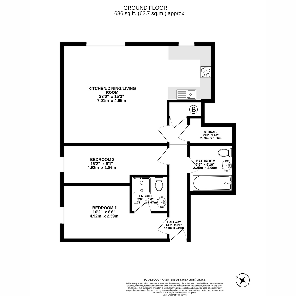 17, Wove Court, Garstang Road, Preston floorplan