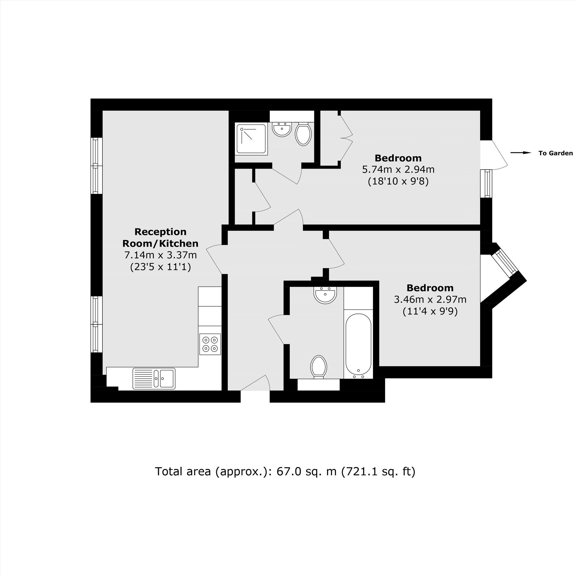 Flat 7, Hollyfield, Pooles Park, London floorplan