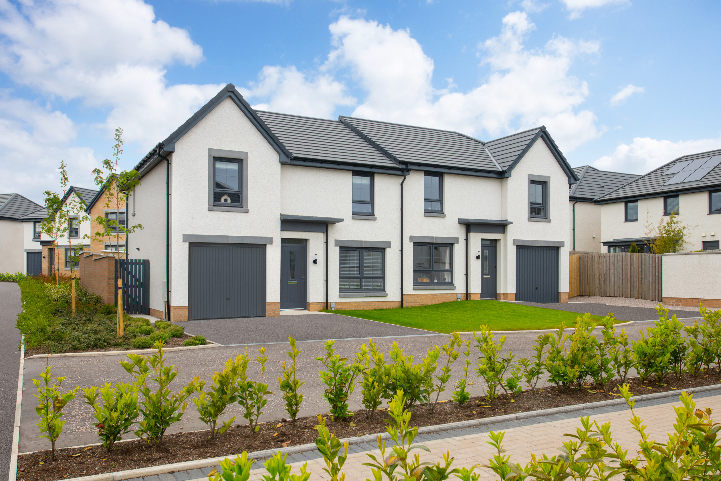 Property 1 of 10. Duart Semi-Detached White Render At Countesswells