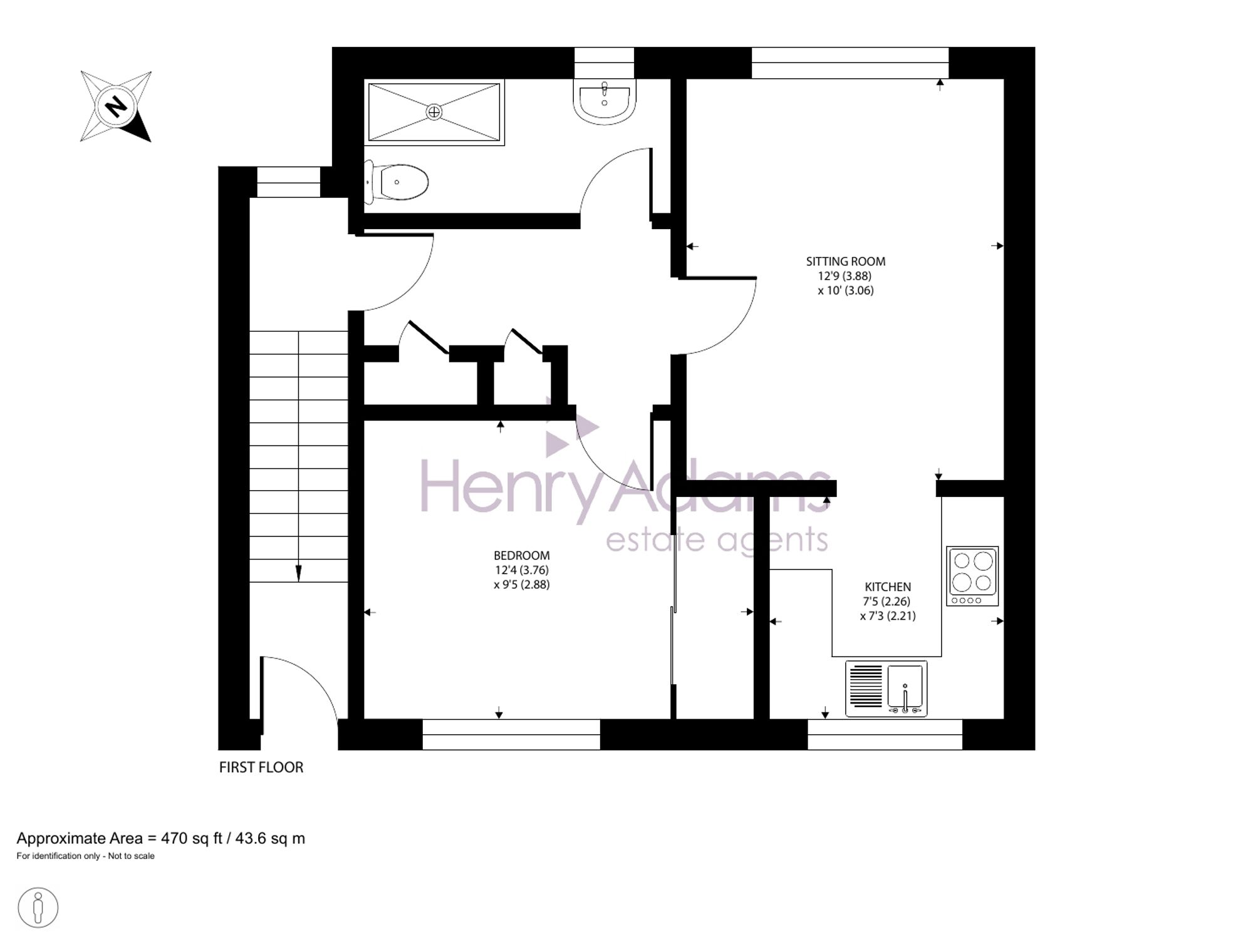 Flat 9, Green Court Cakeham Road, Chichester floorplan