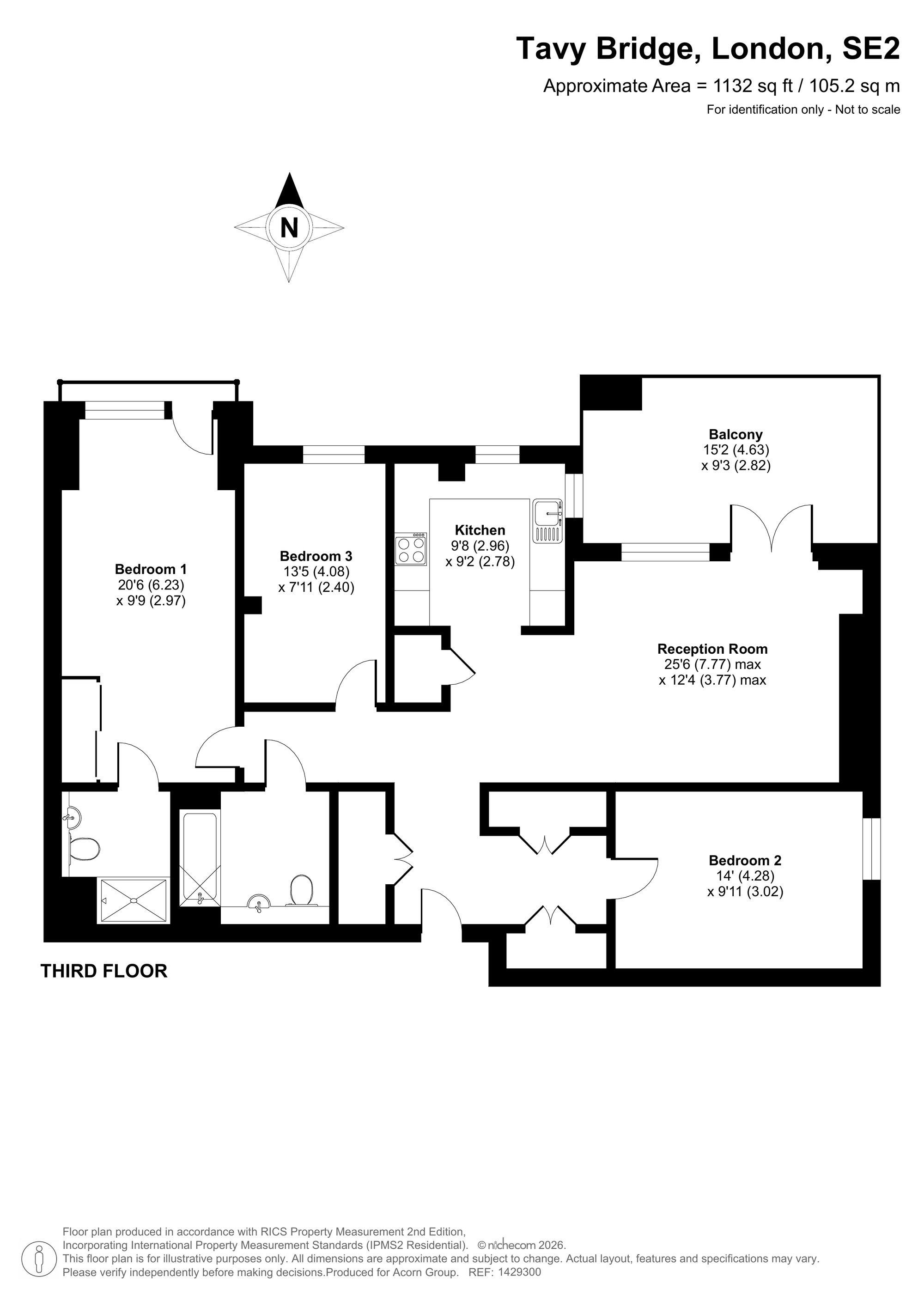 Flat 11, Swift Court,, Tavy Bridge, London floorplan