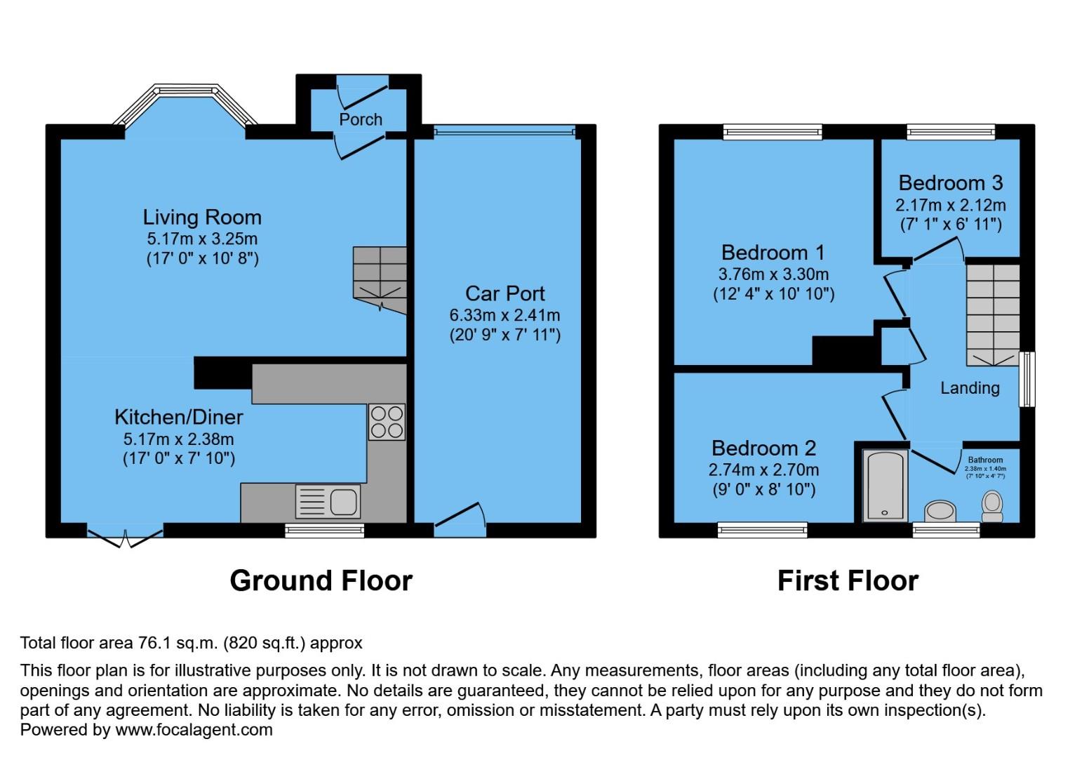 11, Dale View Close, Chesterfield floorplan