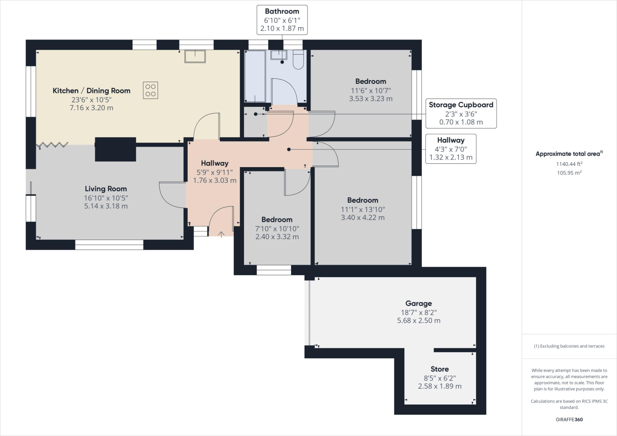 1, St. Bridges Close, Weston-Super-Mare floorplan