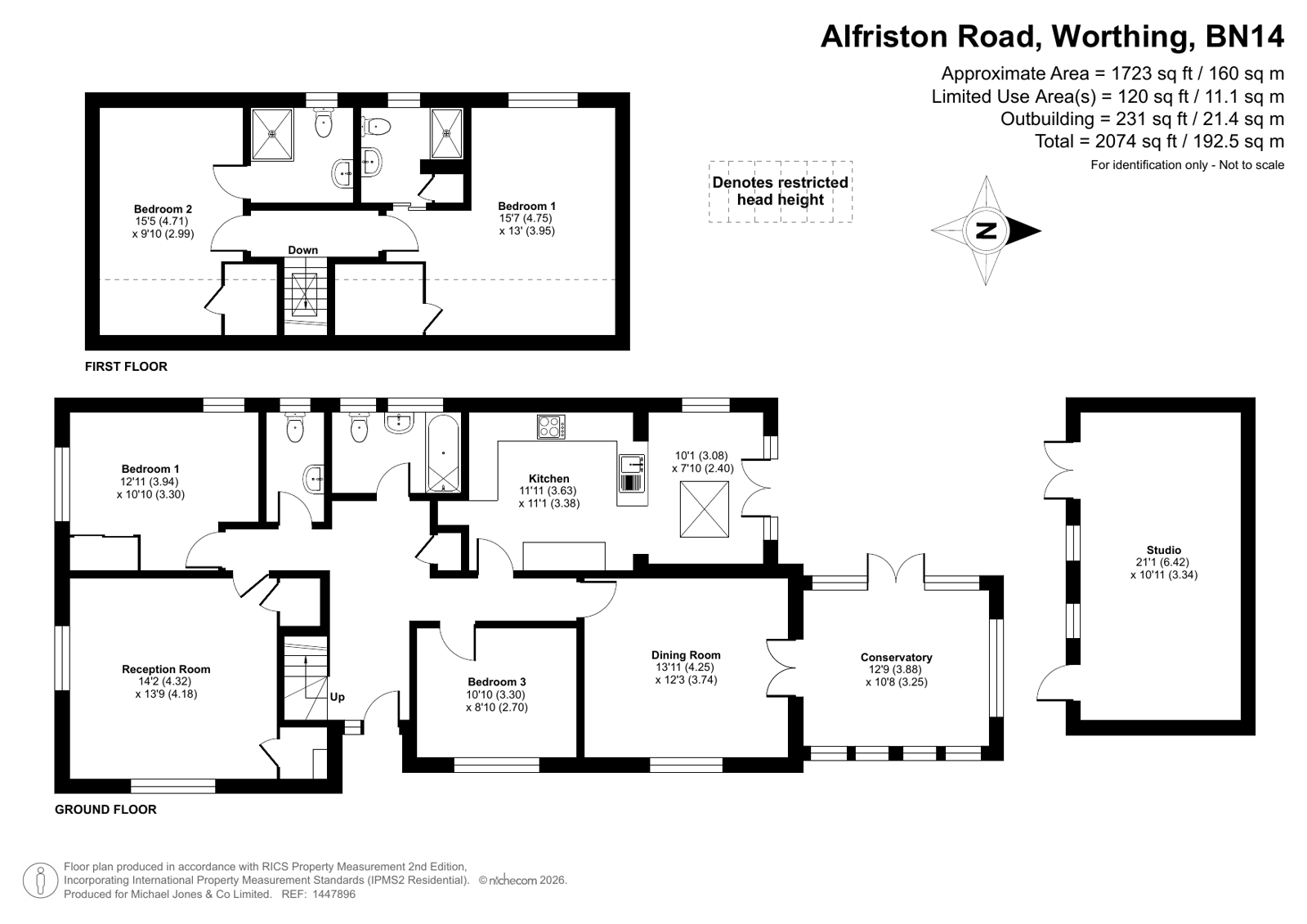 54, Alfriston Road, Worthing floorplan