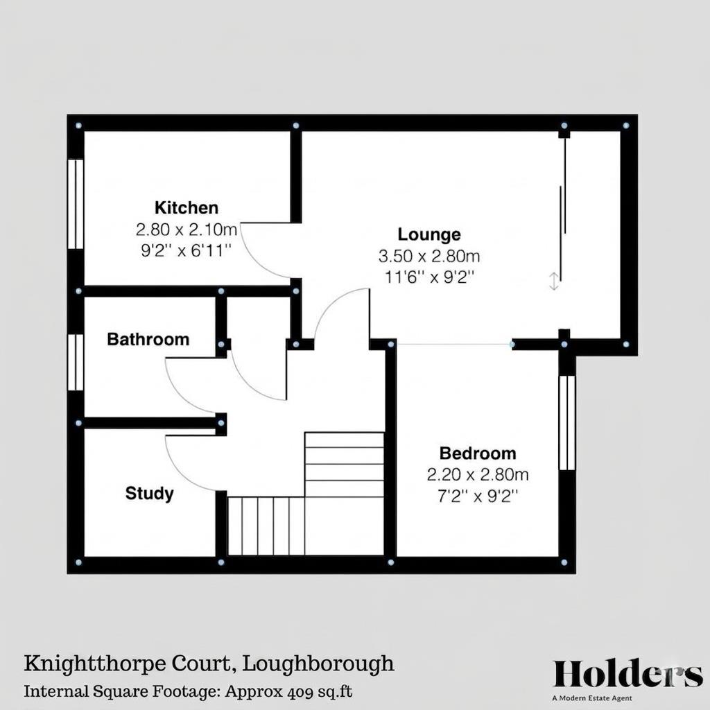 Flat 23, Knightthorpe Court, Burns Road, Loughborough floorplan