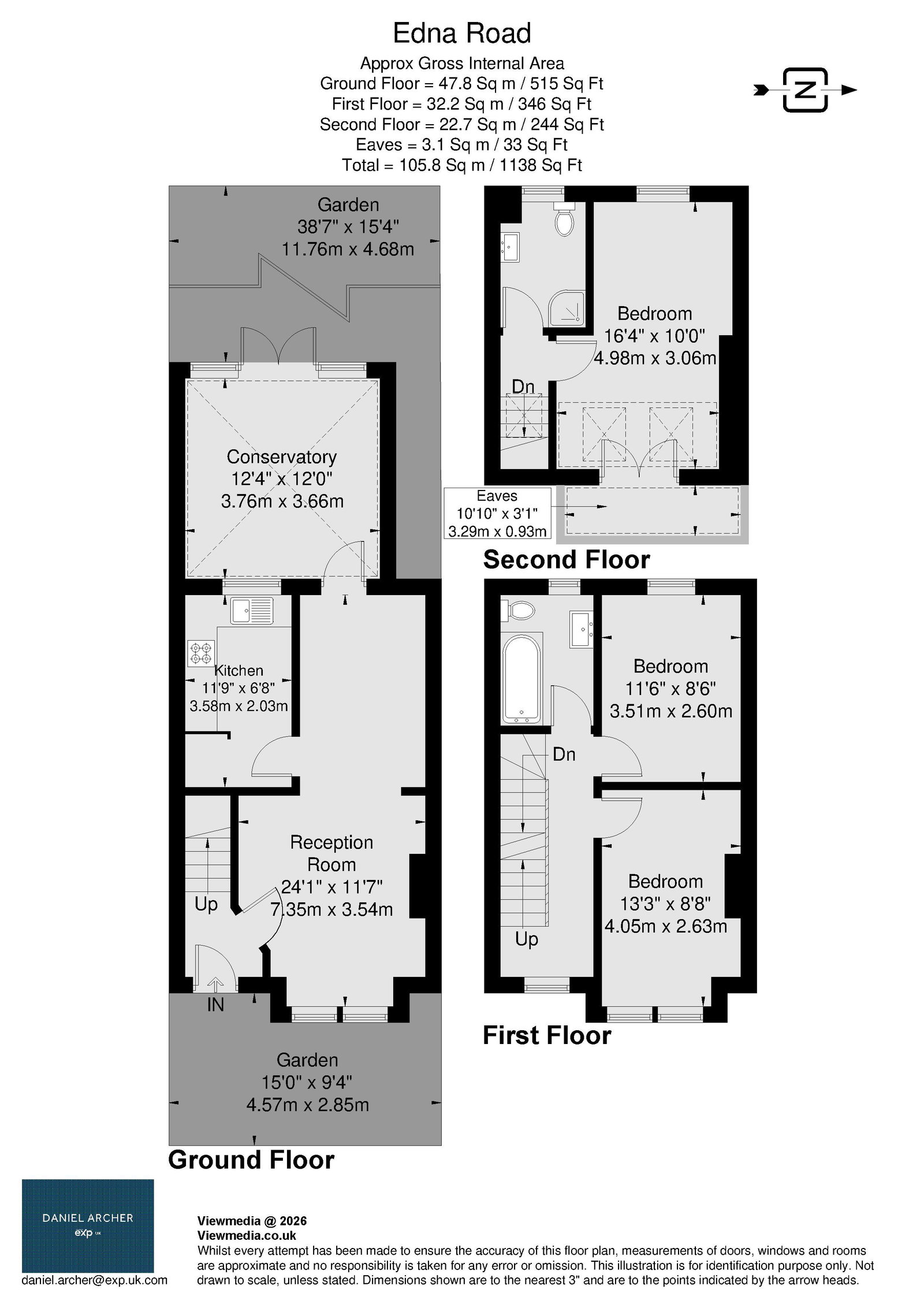 93, Edna Road, London floorplan