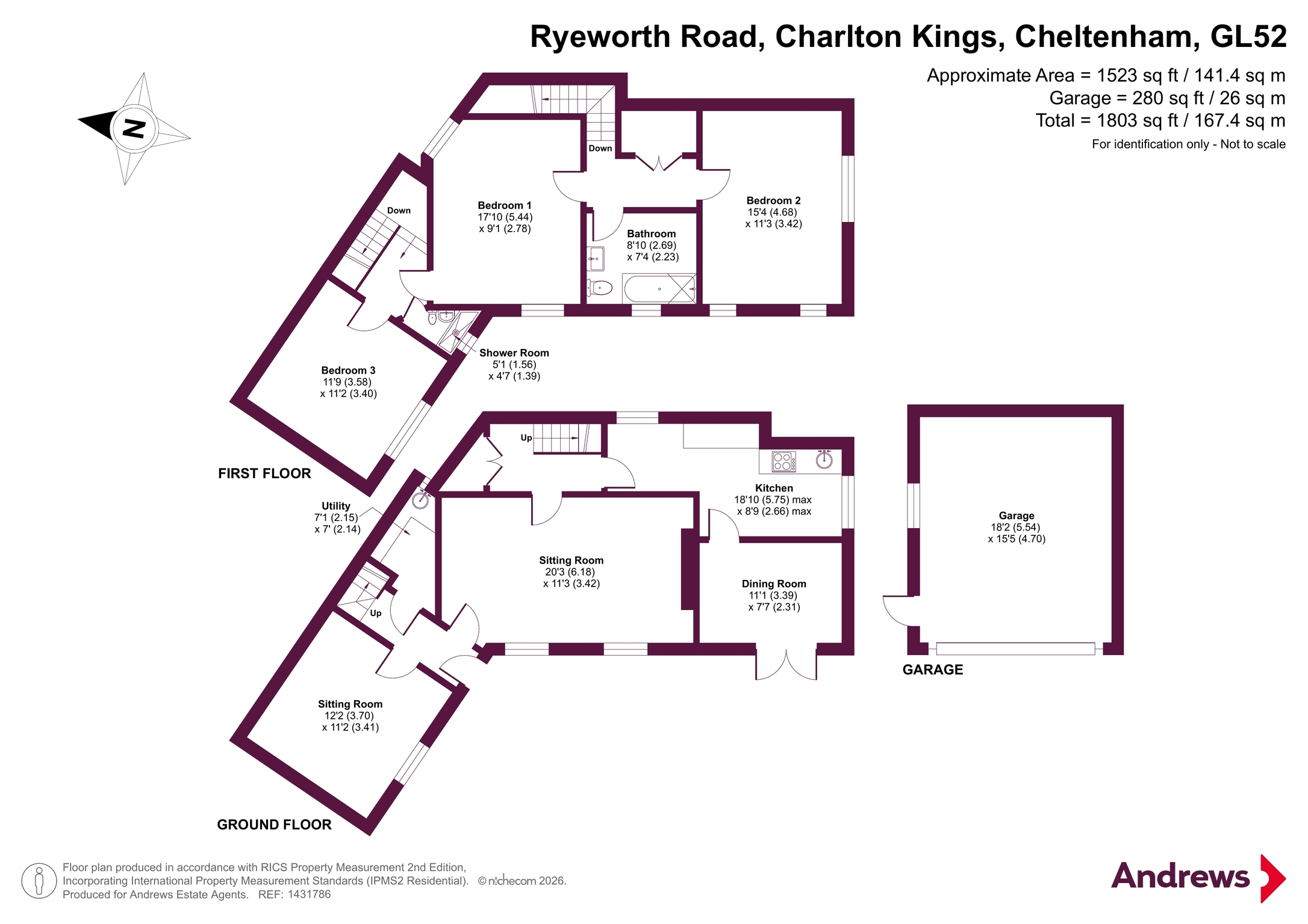 Brook Cottage, 100, Ryeworth Road, Cheltenham floorplan