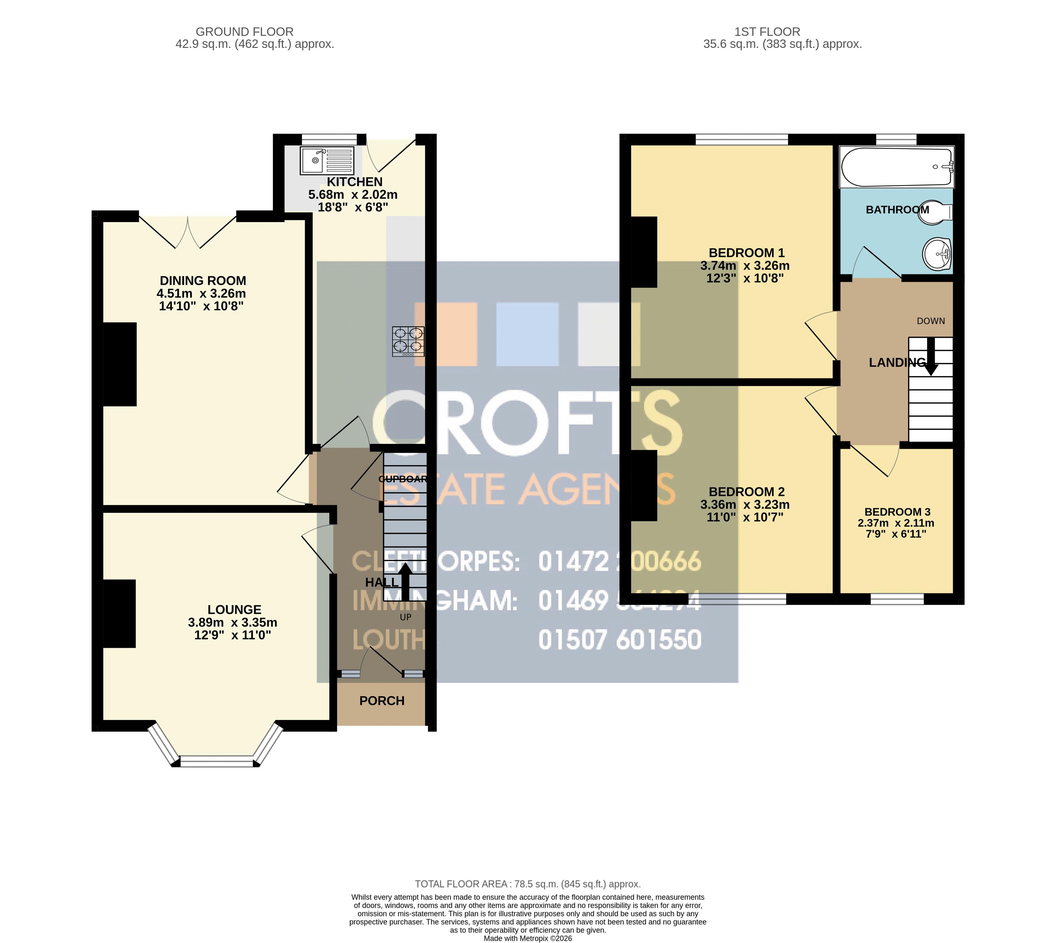 59, Oliver Street, Cleethorpes floorplan