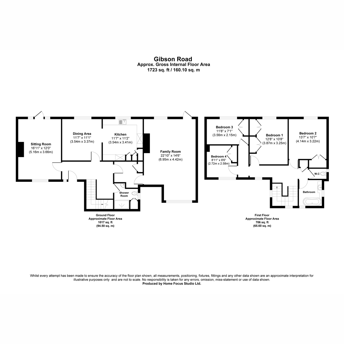 23, Gibson Road, Chichester floorplan