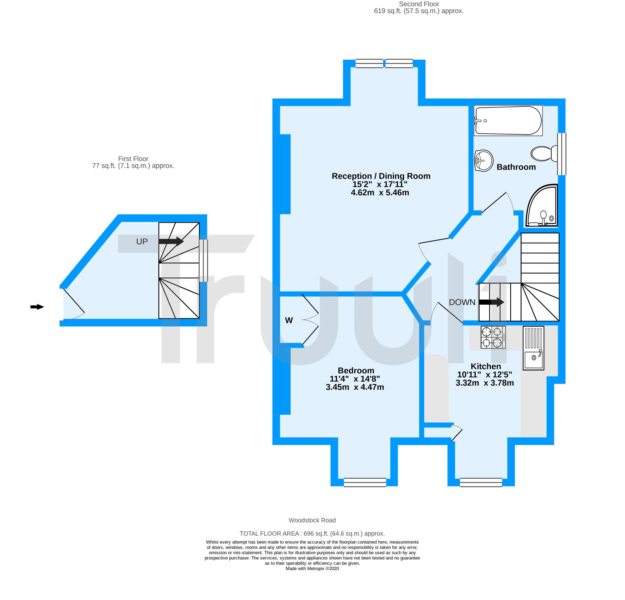 Flat 4, 5 Woodstock Road, Croydon floorplan