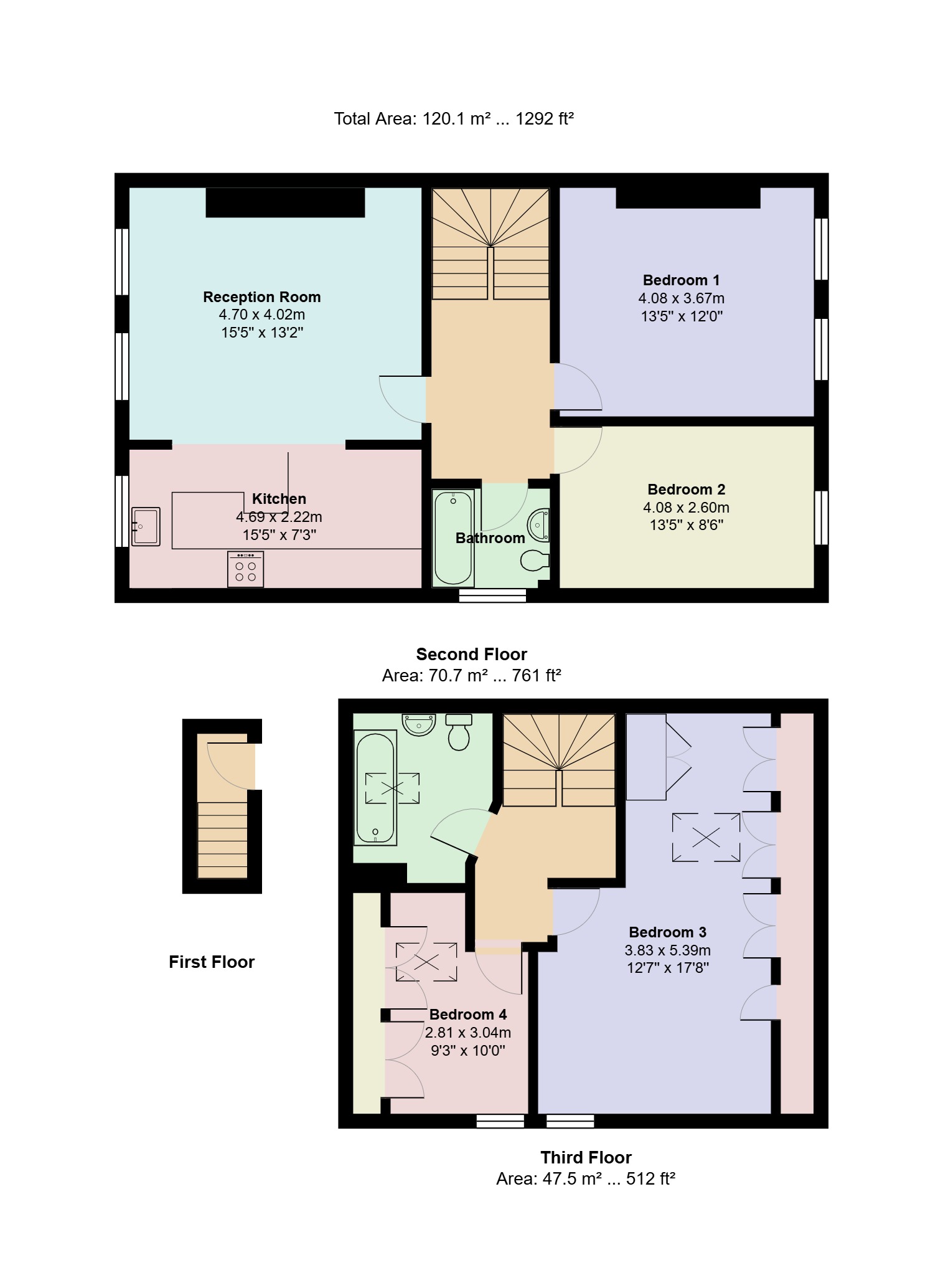 25, Lady Somerset Road, Kentish Town, London floorplan