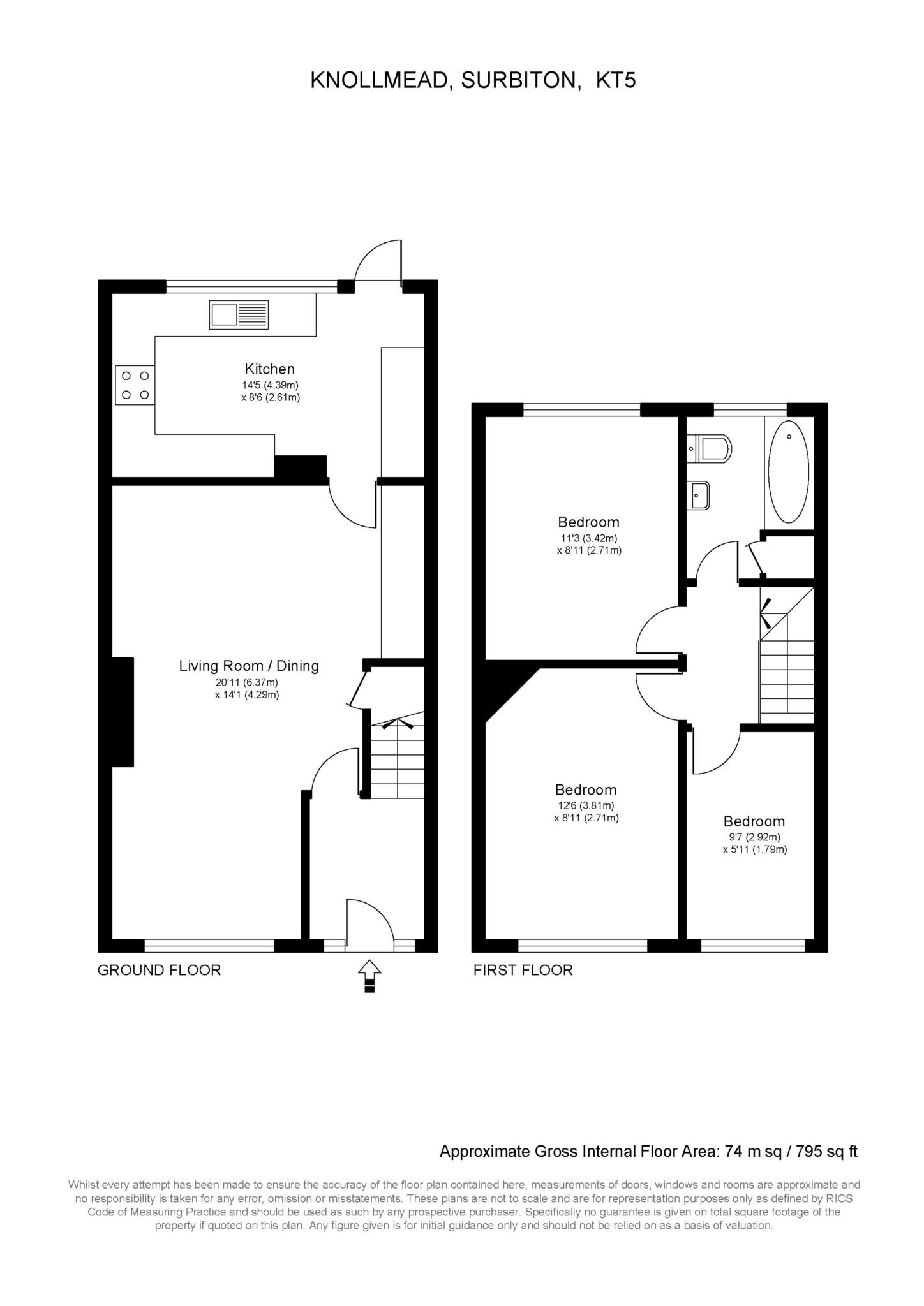 132, Knollmead, Surbiton floorplan