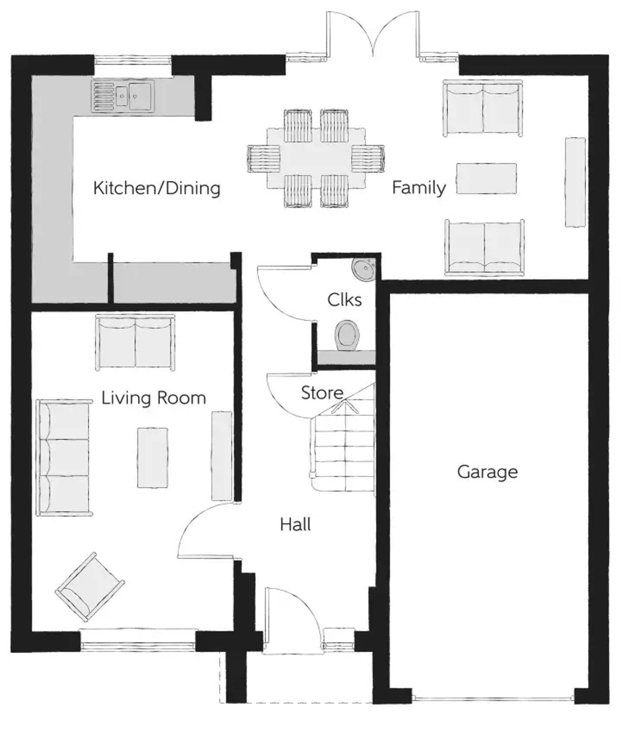 Plot 45, The Cutler, Baldwins Gate Grange, Whitmore floorplan