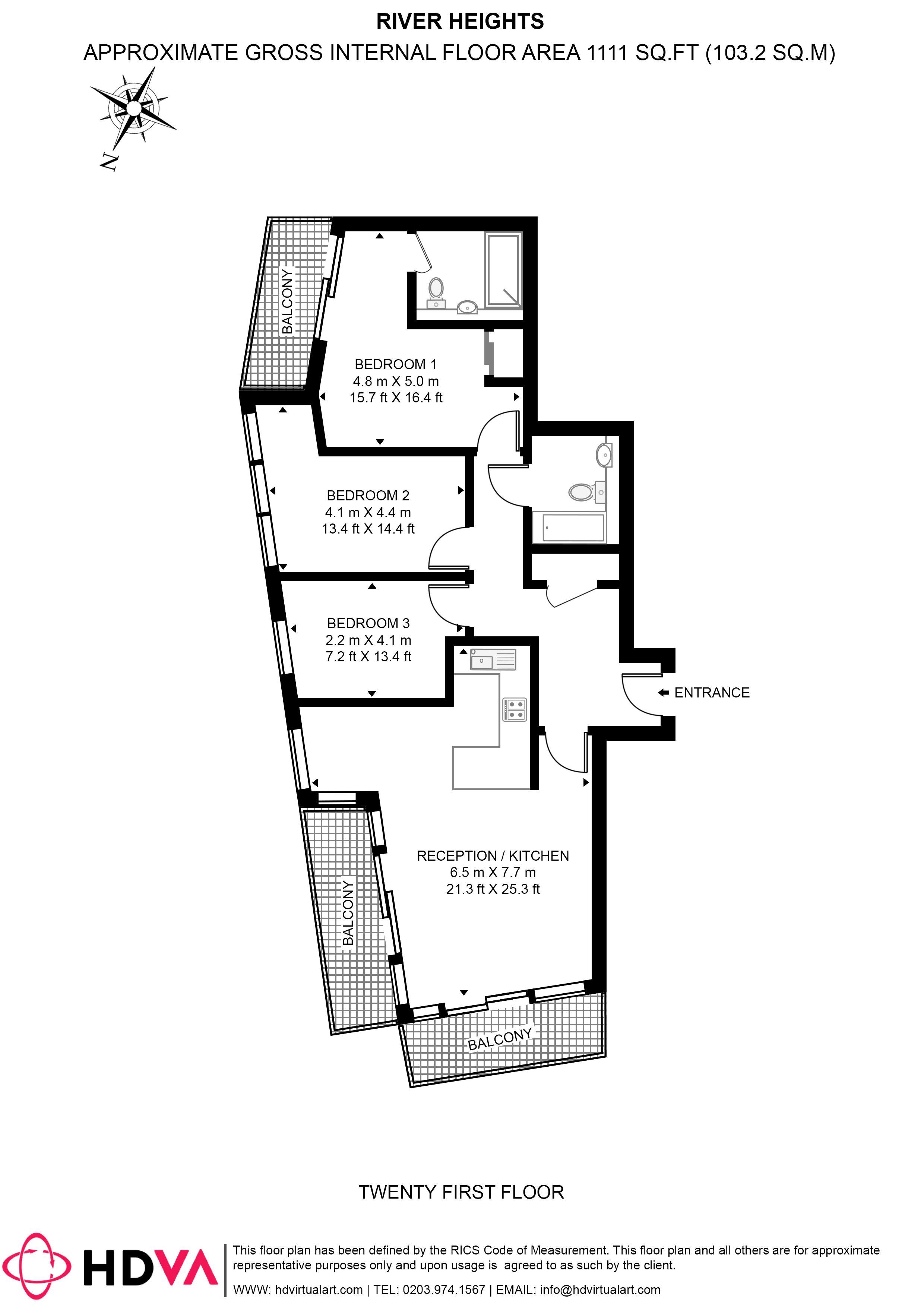 141, River Heights, 90, High Street, London floorplan