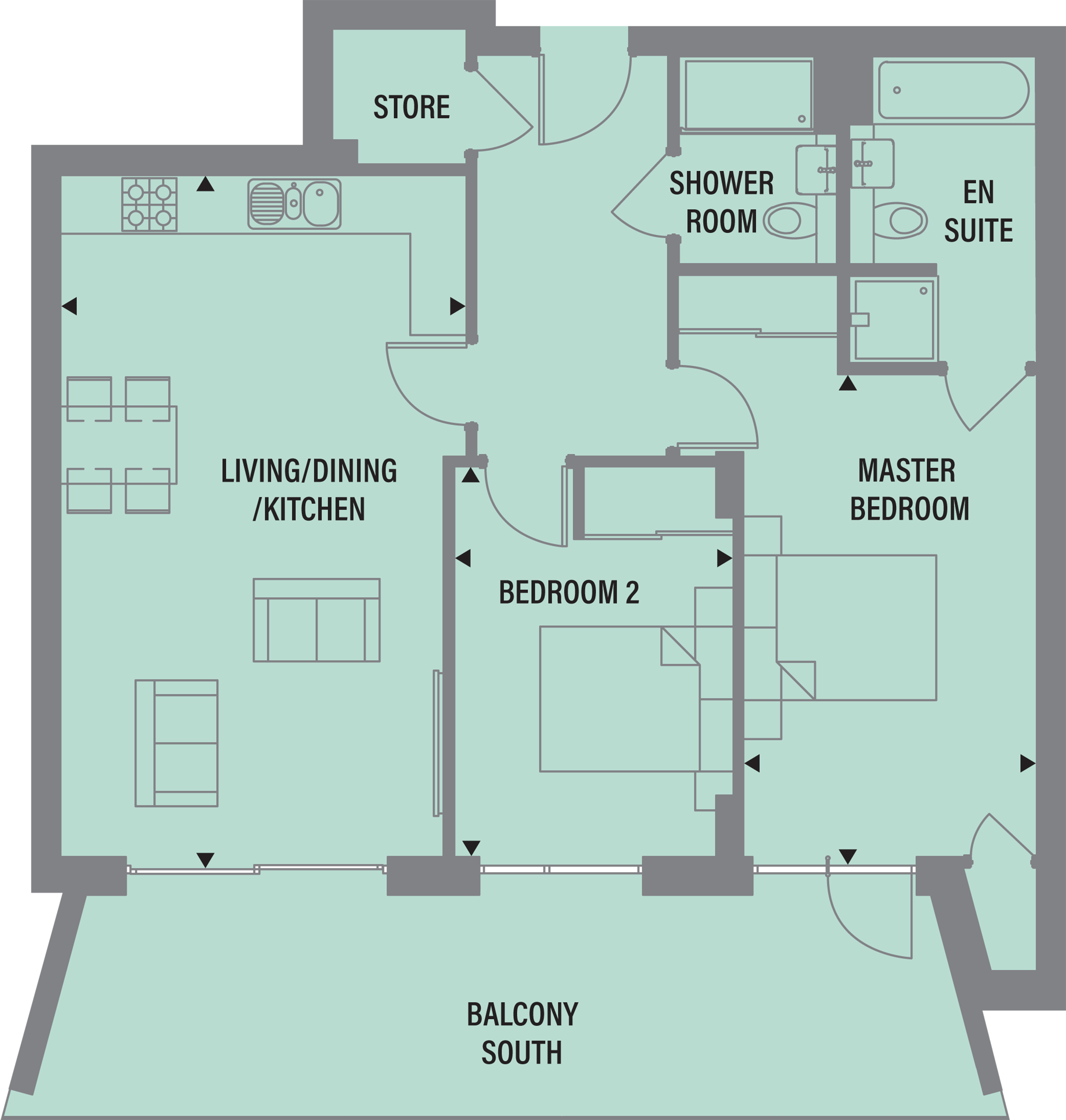 Tate Residences, 1 Eaton Road, Hove, East Sussex BN3, 2 bedroom flat