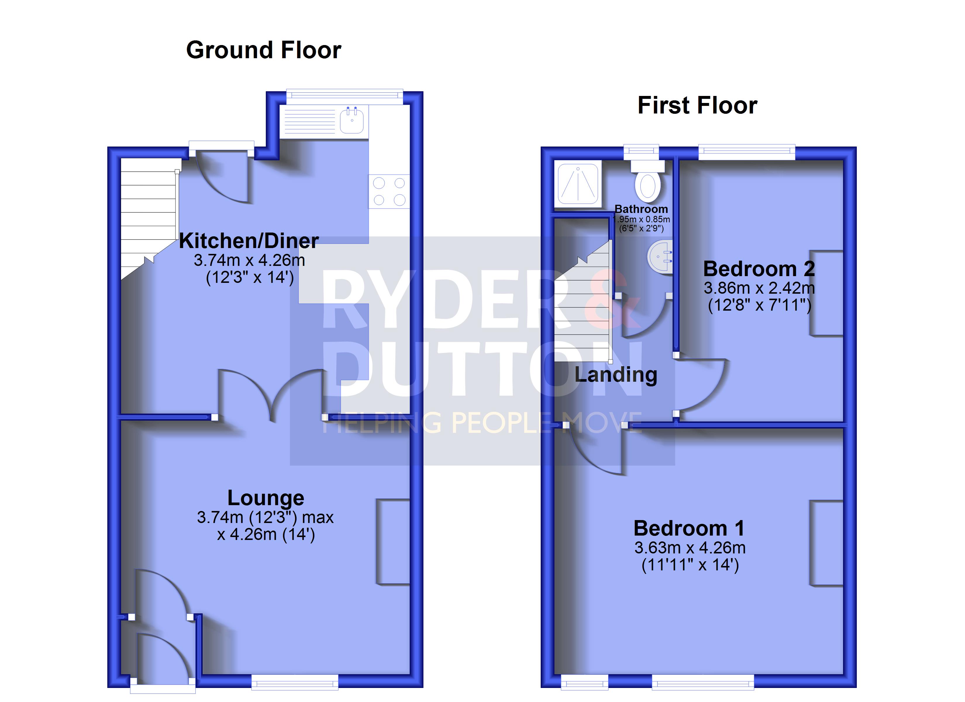 105, Higher Wood Street, Manchester floorplan
