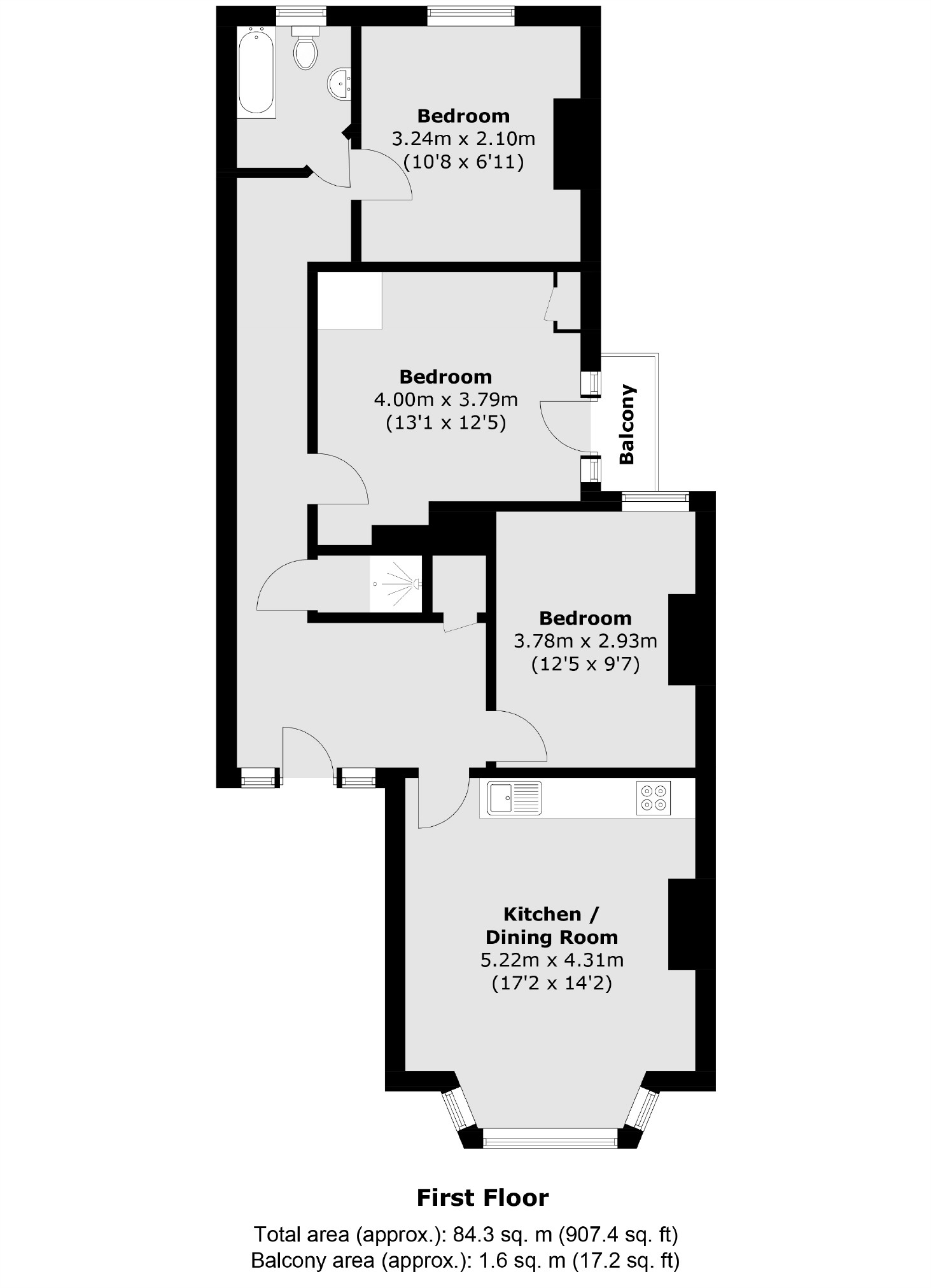 Clapham Road, London SW9, 3 bedroom flat for sale 60064684
