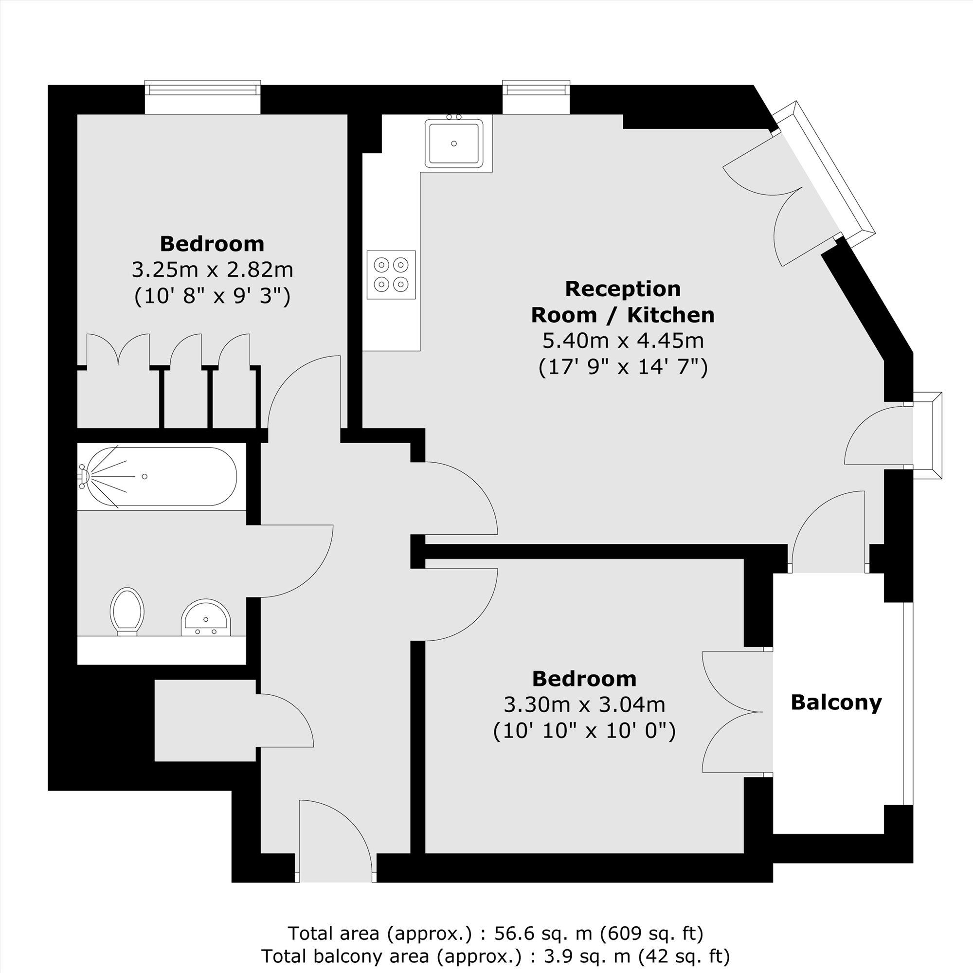 Flat 6, 384-386, Seven Sisters Road, London floorplan