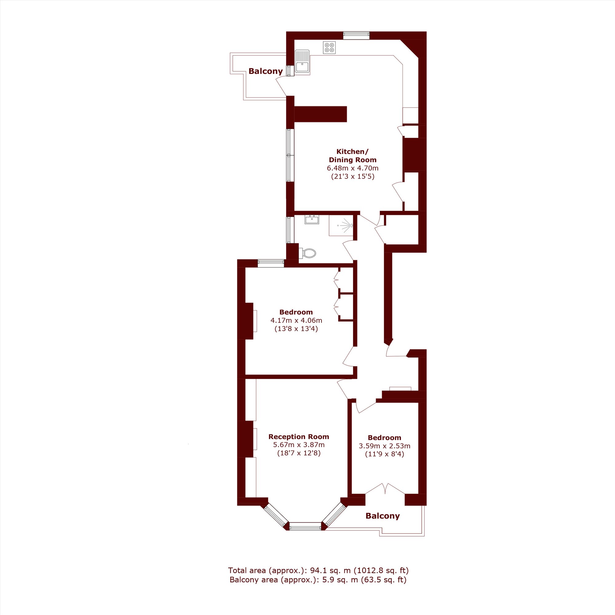 136, Cranworth Gardens, London floorplan