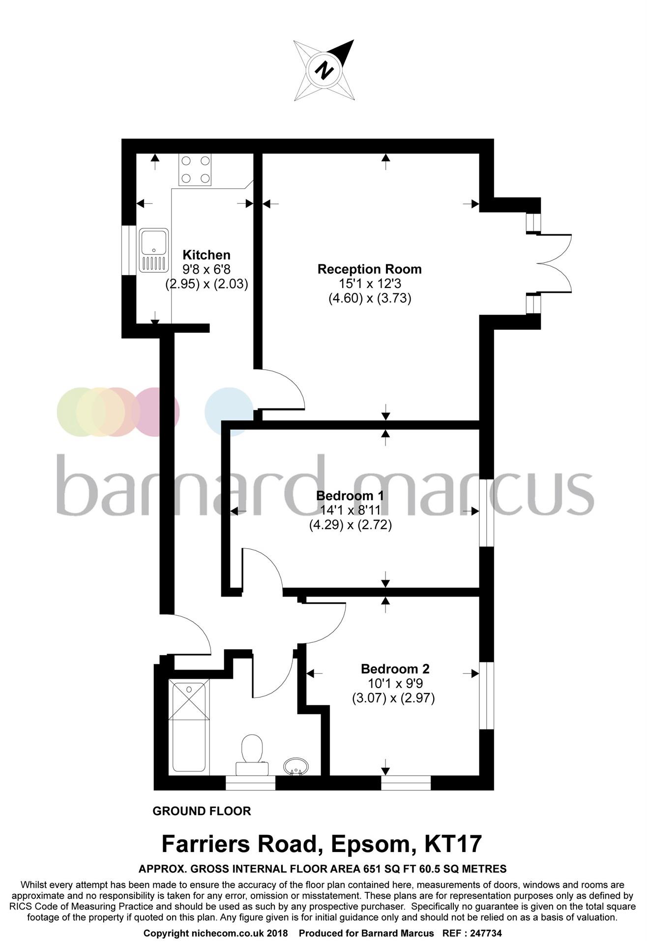 2 Bedrooms Flat to rent in Farriers Road, Epsom KT17