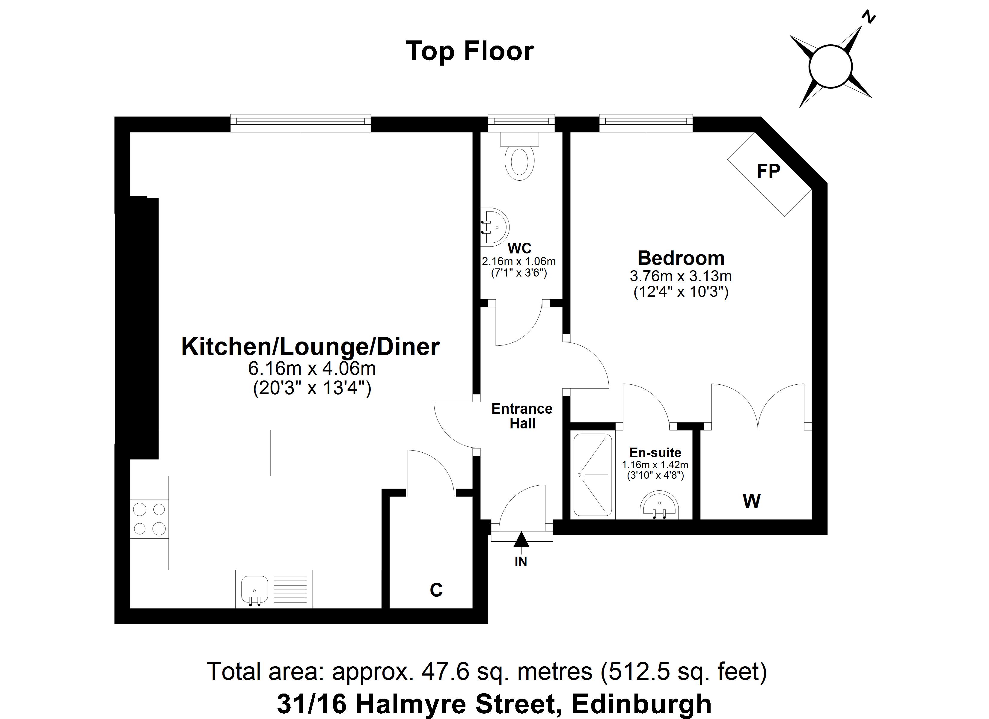 31/16, Halmyre Street, Edinburgh floorplan