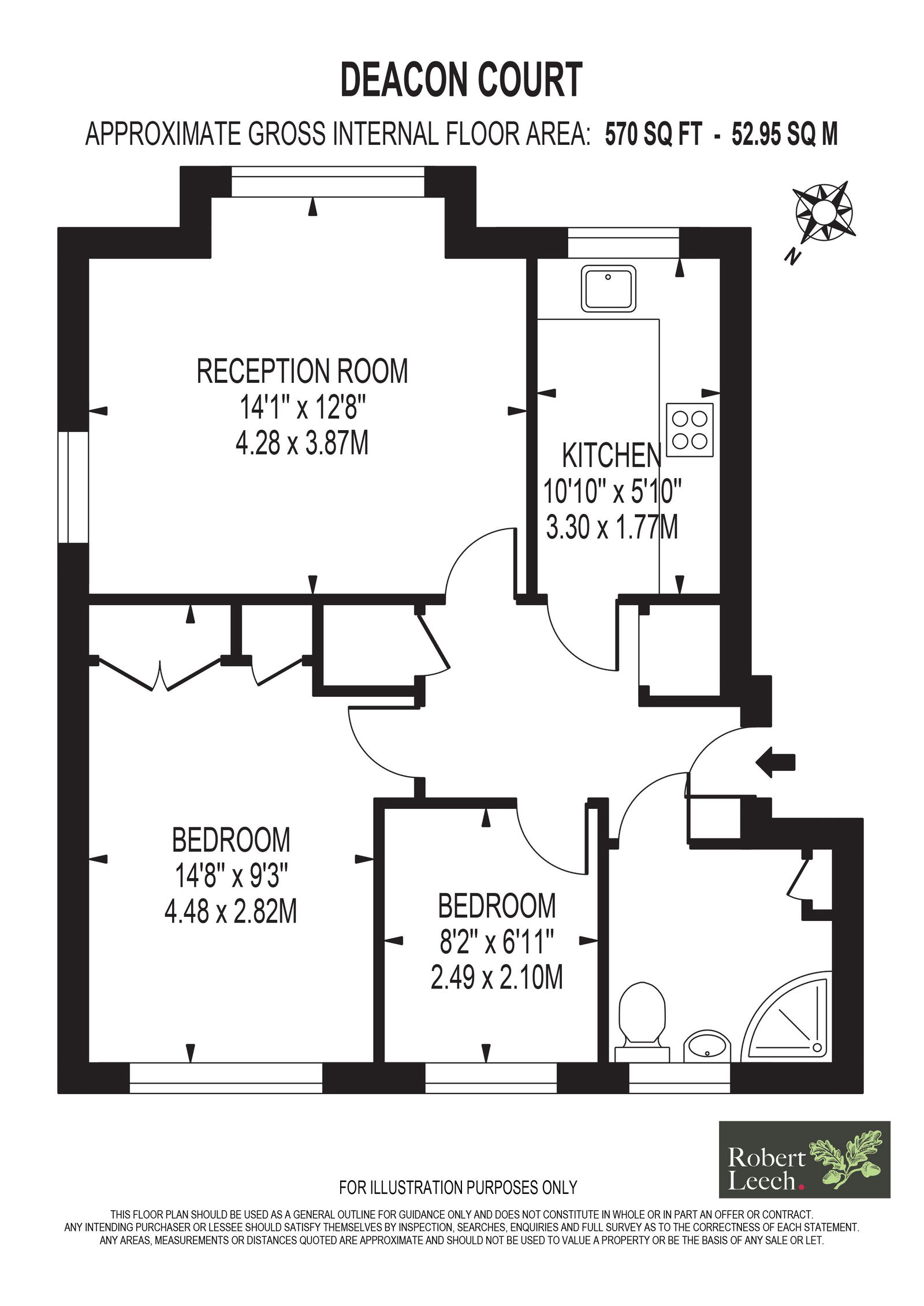 2 Deacon Court ,Godstone Road, Surrey floorplan