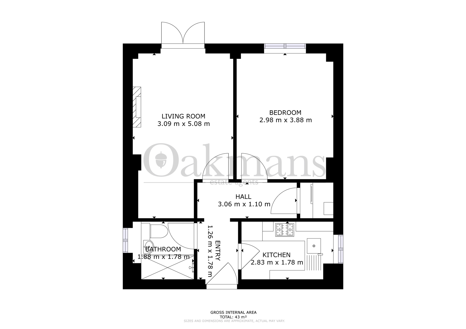 FLAT 6, RECTORY COURT, BIRMINGHAM floorplan