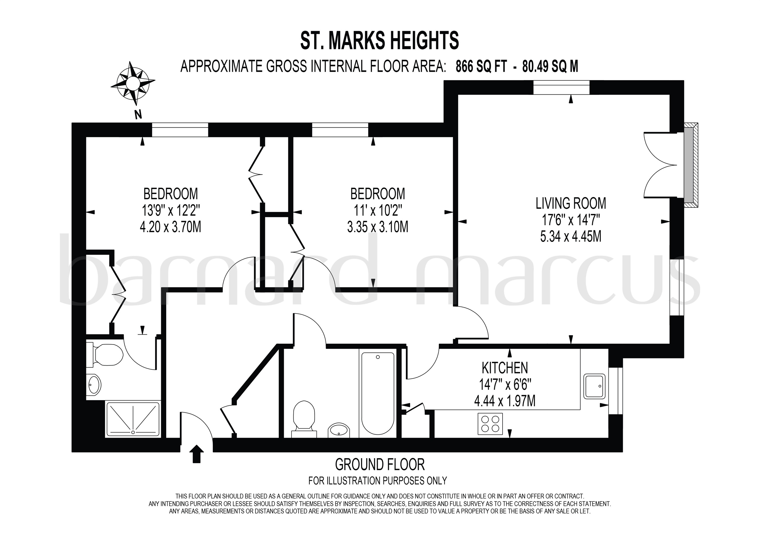 Flat 9, St Marks Heights, 2, Lamberts Road, Surbiton floorplan
