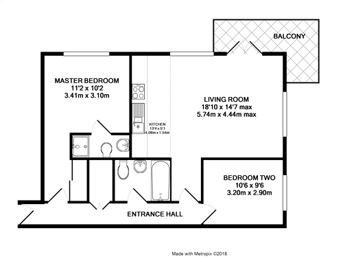 2 Bedrooms Flat to rent in Beverley House, Wallis Square, Farnborough, Hampshire GU14