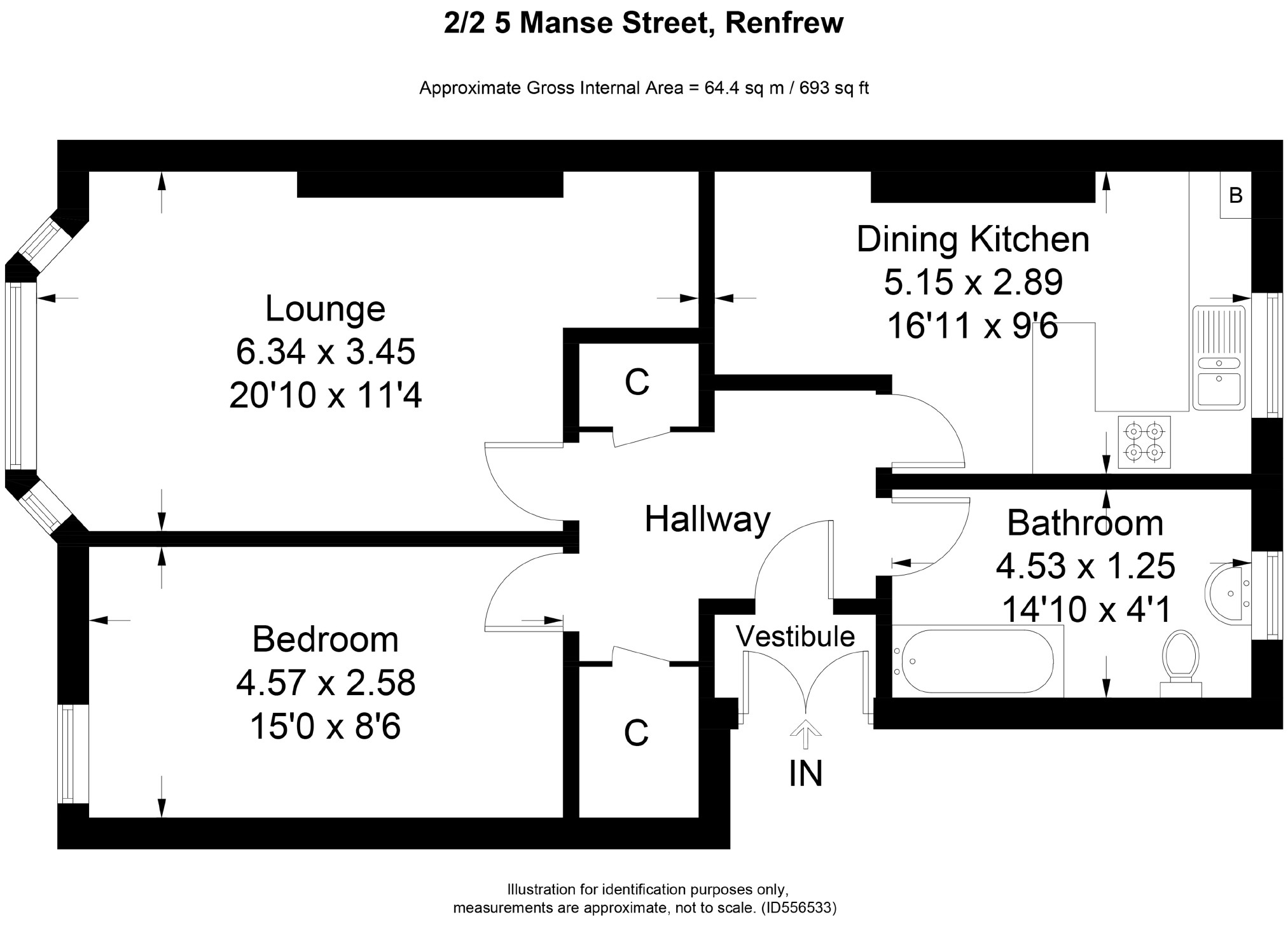 1 Bedrooms Flat for sale in Manse Street, Braehead, Renfrew PA4
