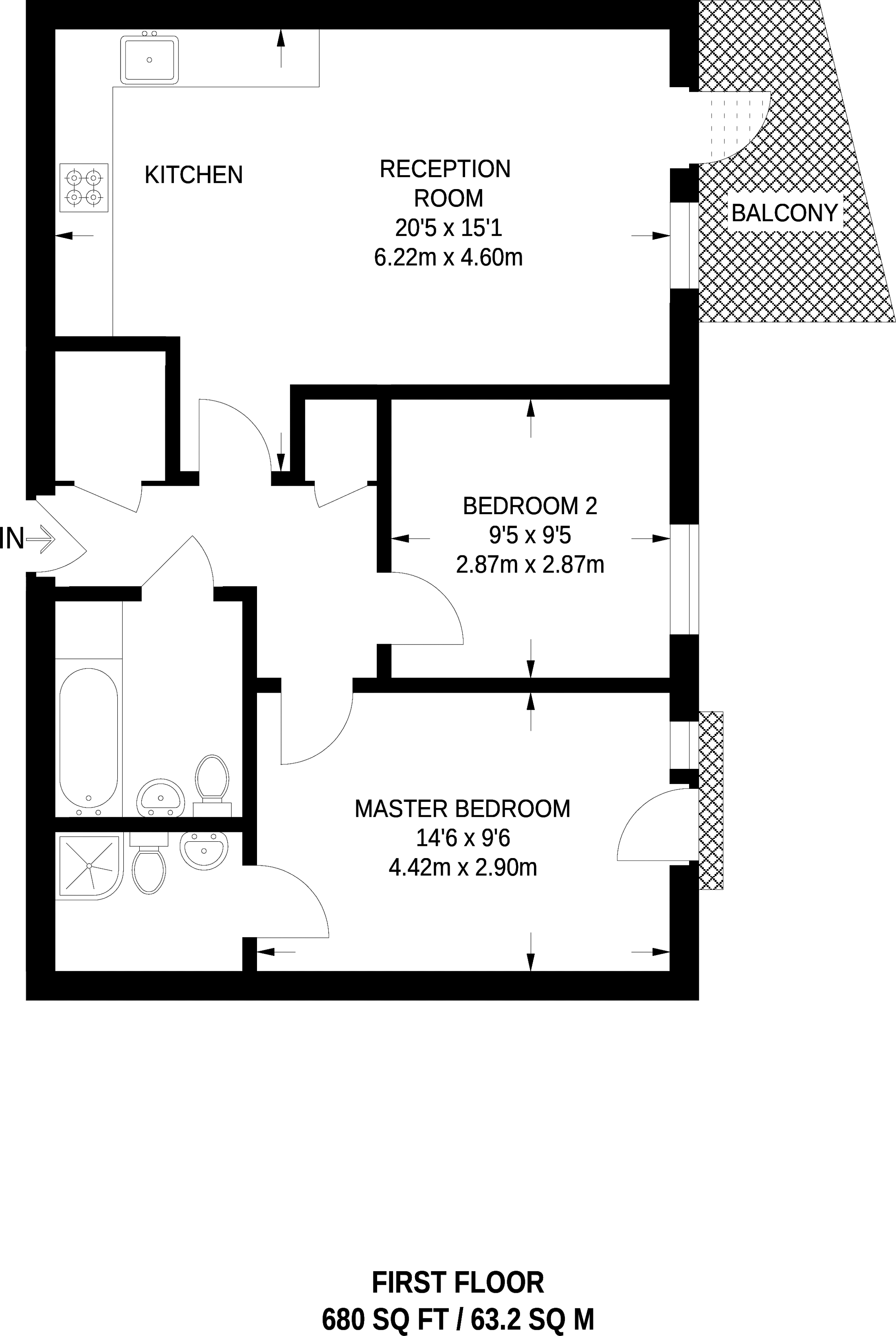 2 Bedrooms Flat to rent in Clock View Crescent, Islington N7