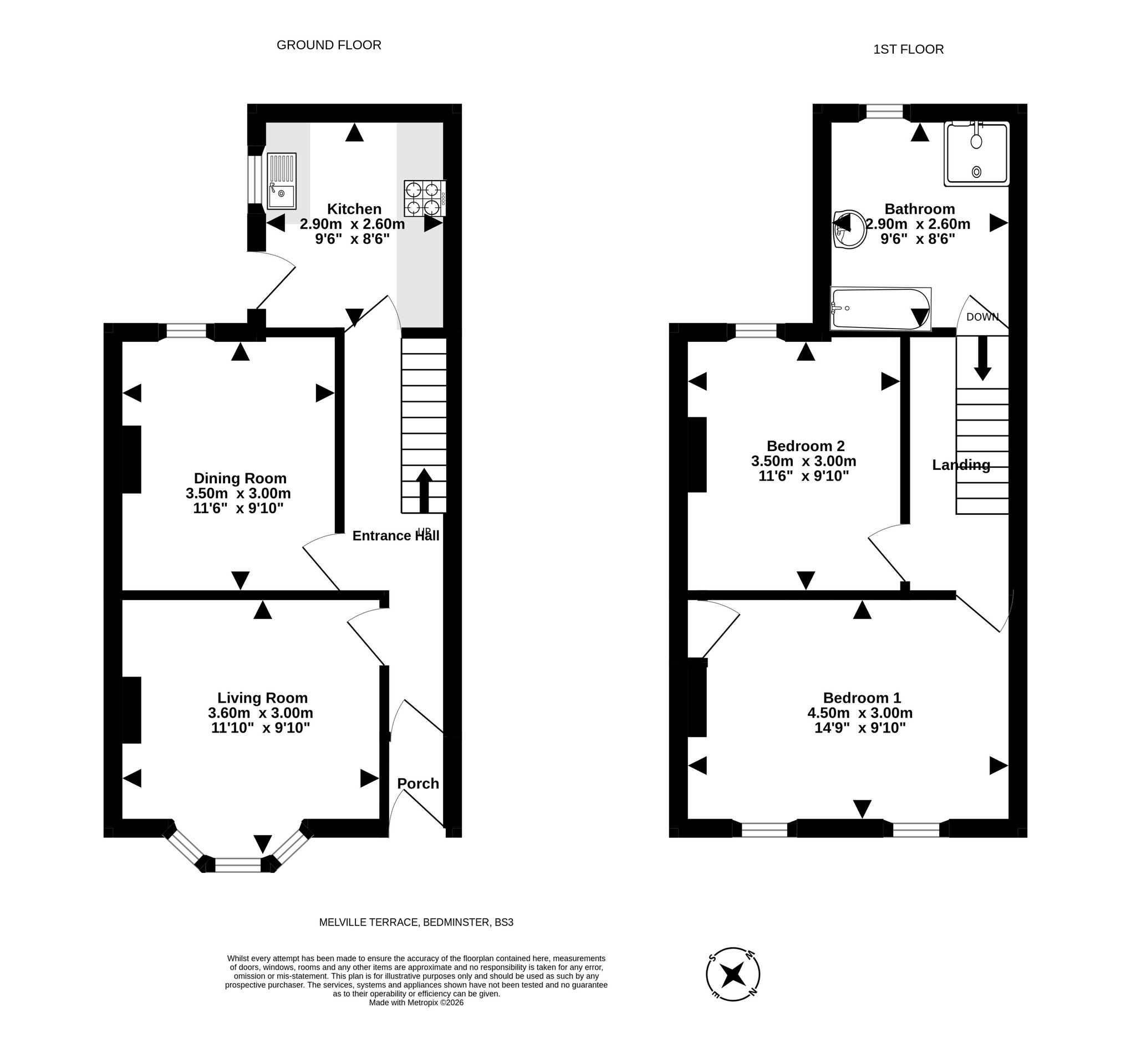 26 Melville Terrace, Bristol floorplan