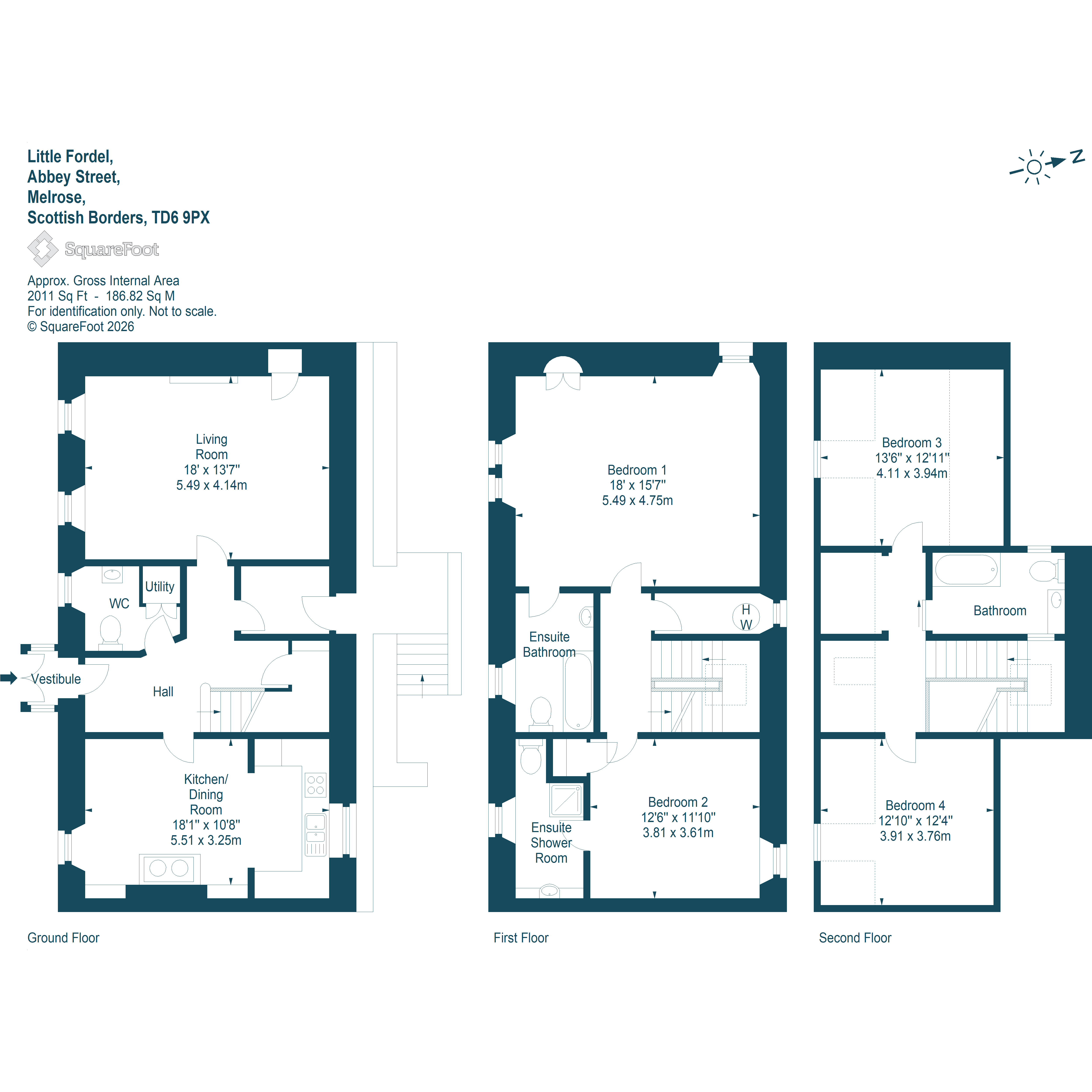 Little Fordel, Abbey Street, Melrose floorplan