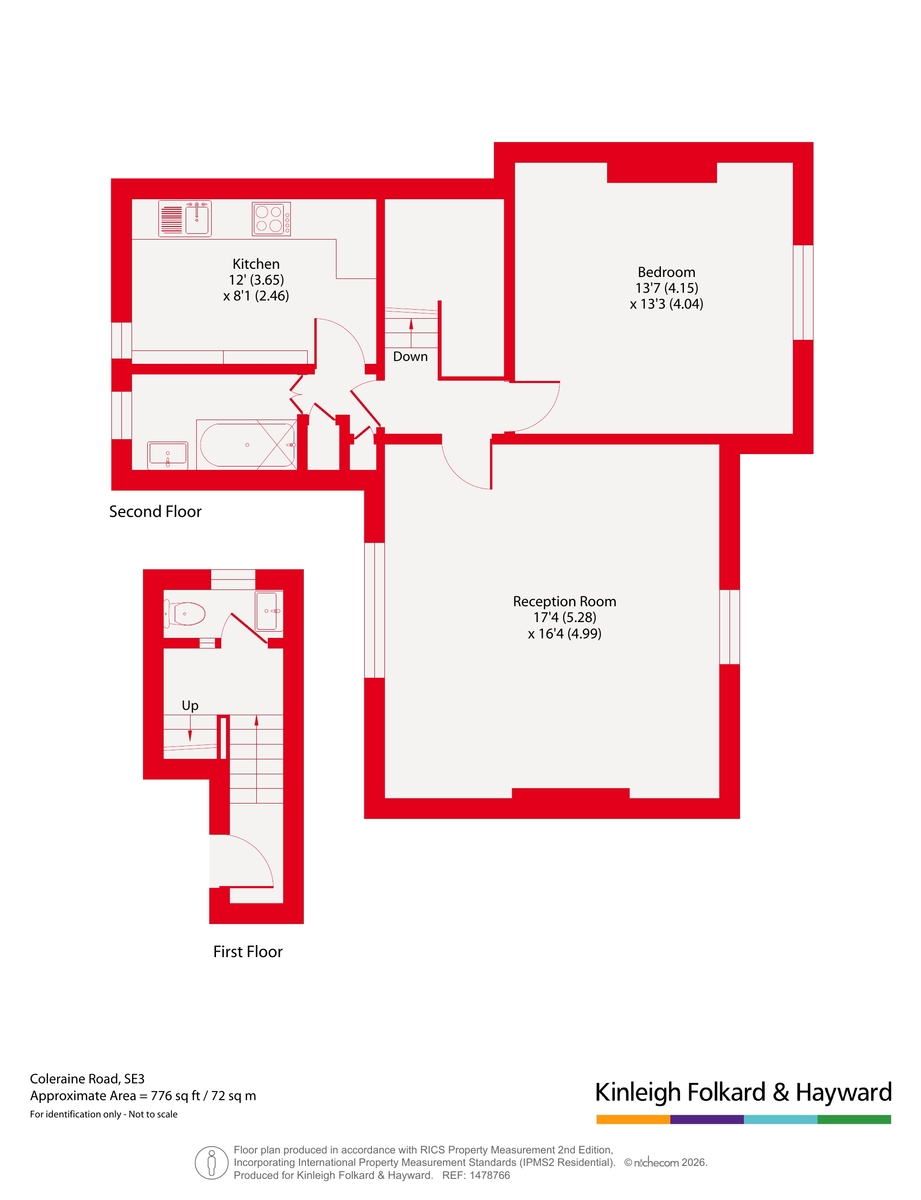 Flat B, 134, Coleraine Road, London floorplan